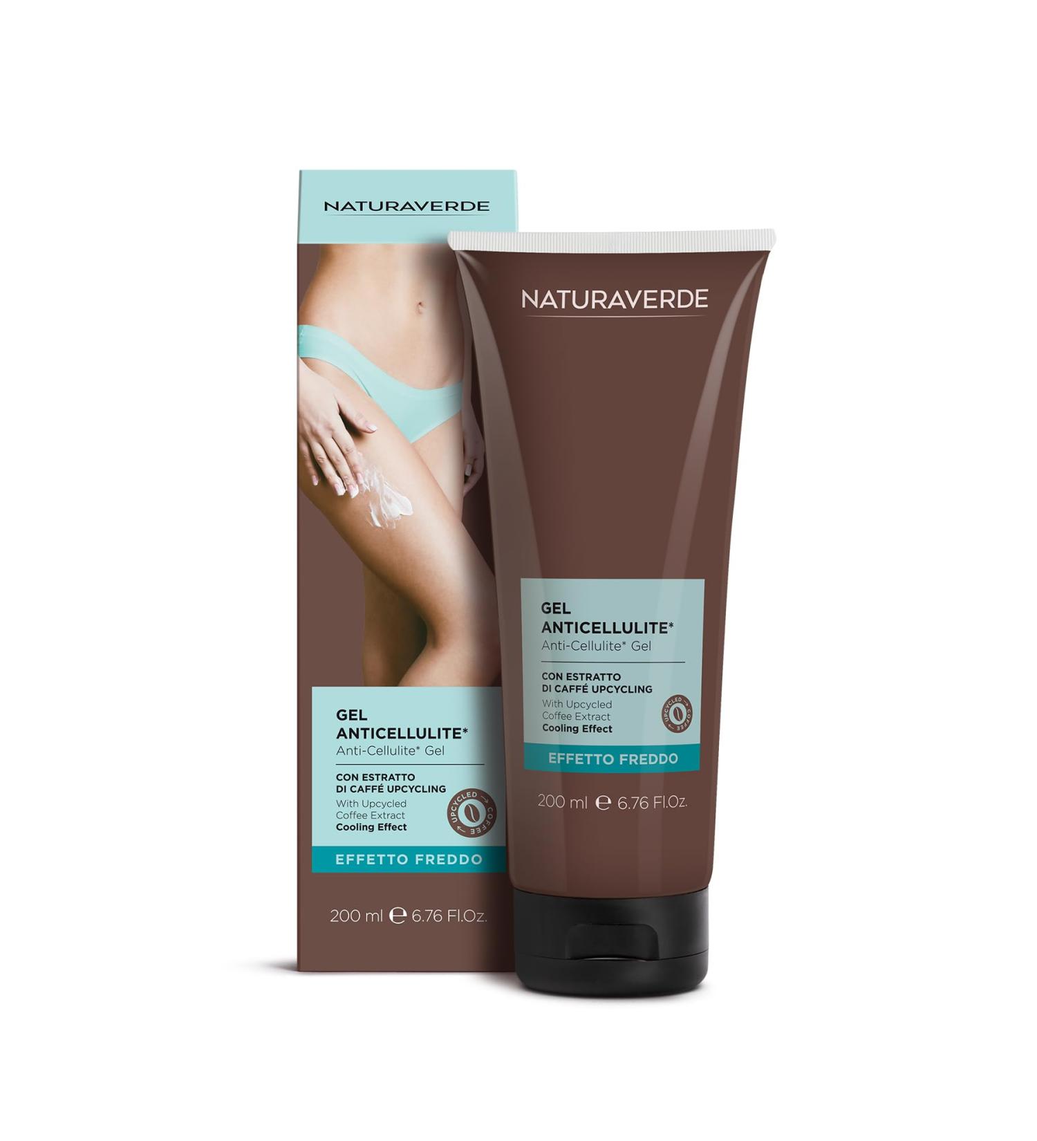  Naturaverde NATURAVERDE | Cold Effect Anti-Cellulite Gel with Coffee Extract Upcycling Tones Firms and Rels Legs 200 ml - Buy Online on GoSupps.com