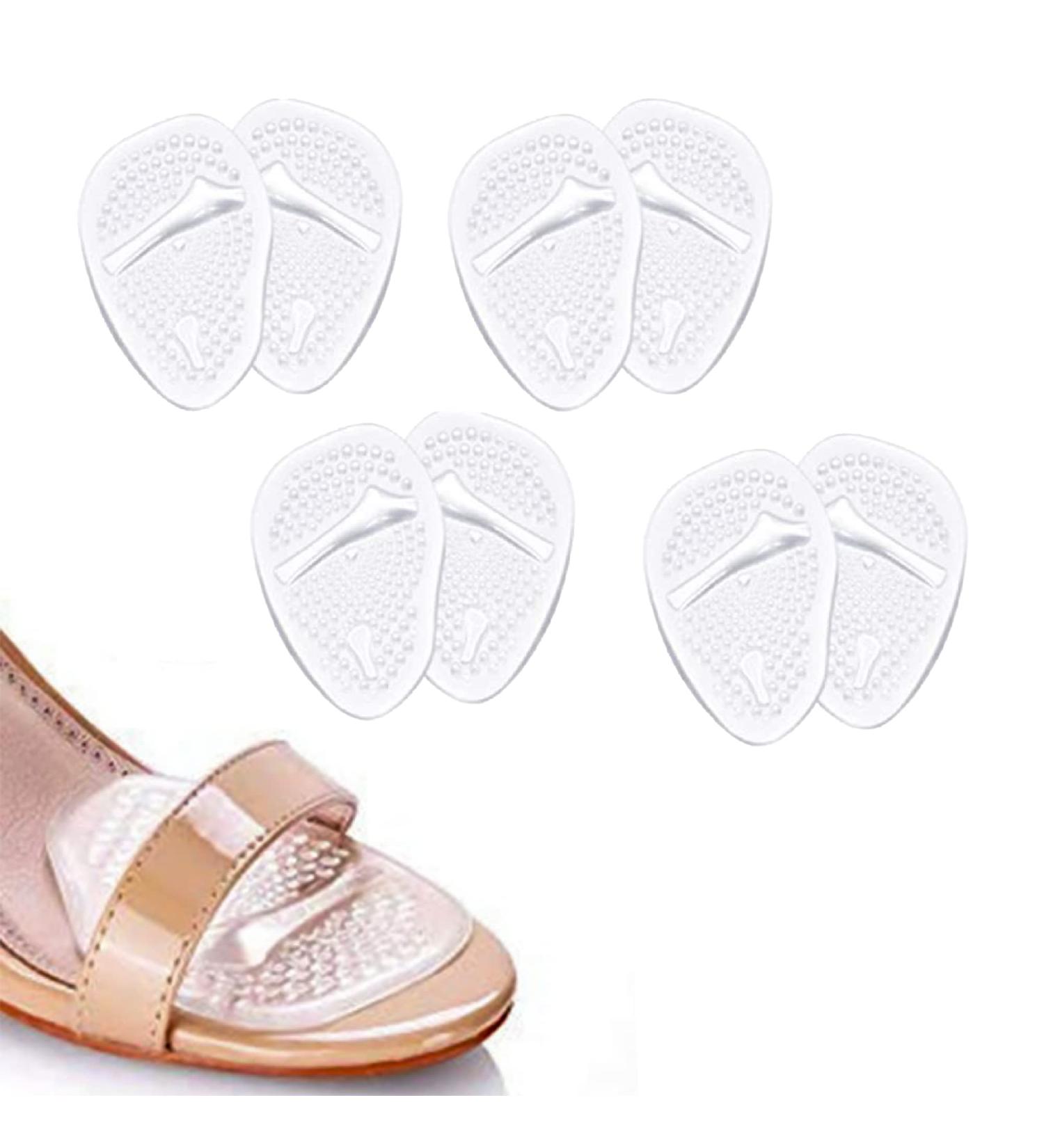 MountainAir Metatarsal Pads - 4 Pairs Anti-Slip Foot Cushions for Men & Women - Pain Relief Shoe Inserts - Transparent High Heel Pads - Buy Online on GoSupps.com