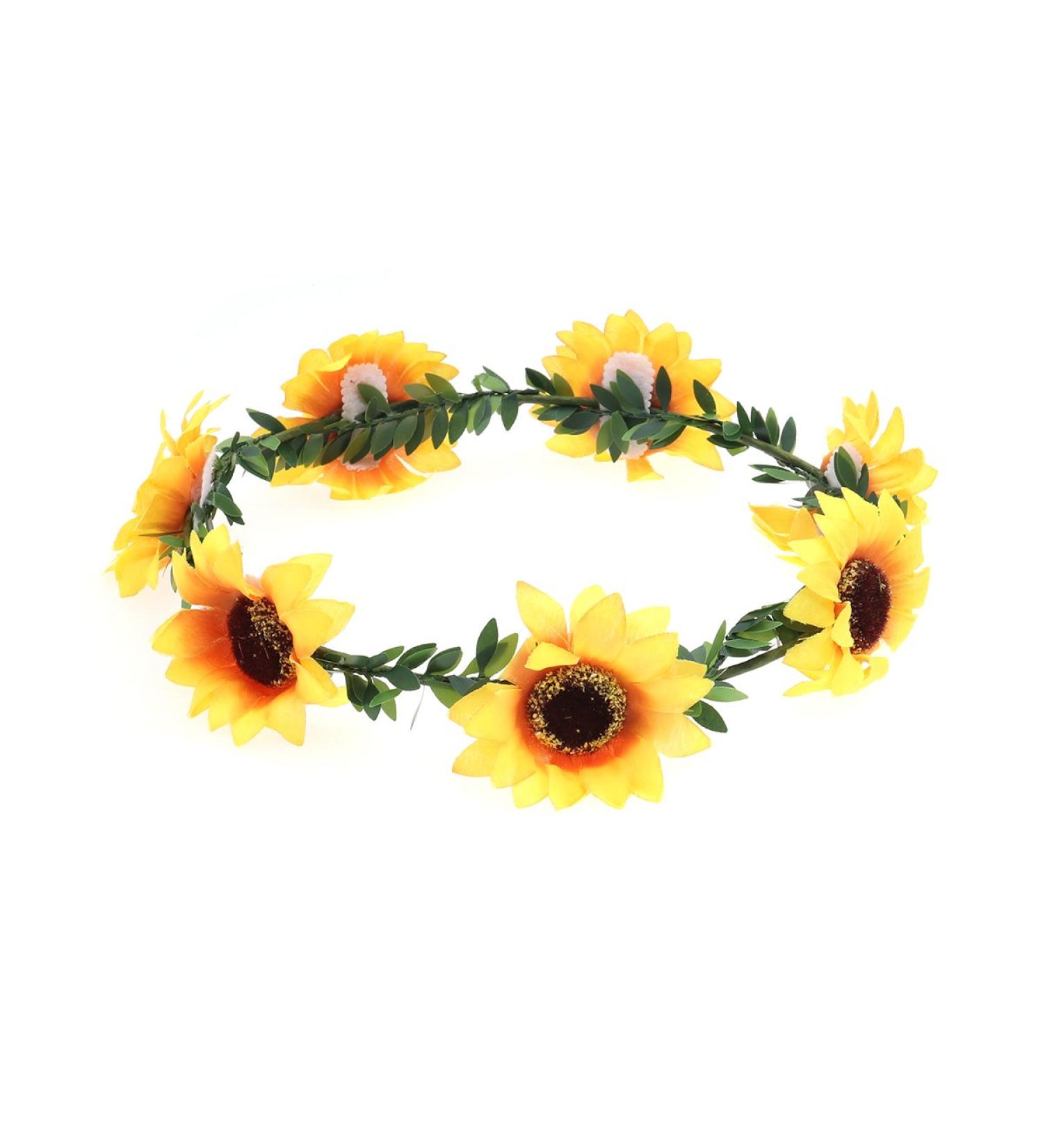 Frcolor Sunflower Headband Floral Flower Crown Hair Band Hair Wreath Headpiece (Garland) - Buy Online on GoSupps.com