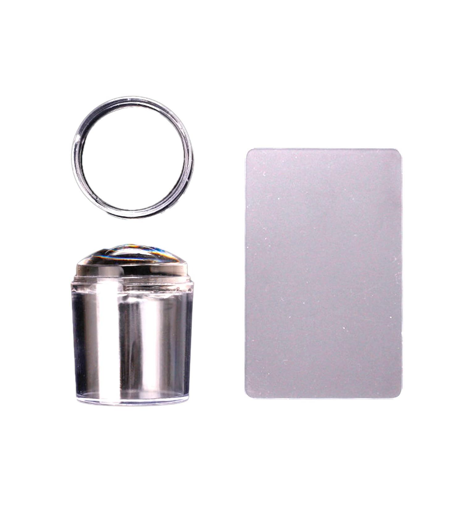 Nail Art Stickers for Women | 1 Set Nail Stamp Tool & Silicone Template for Home Use | Perfect Party Decor - Buy Online on GoSupps.com