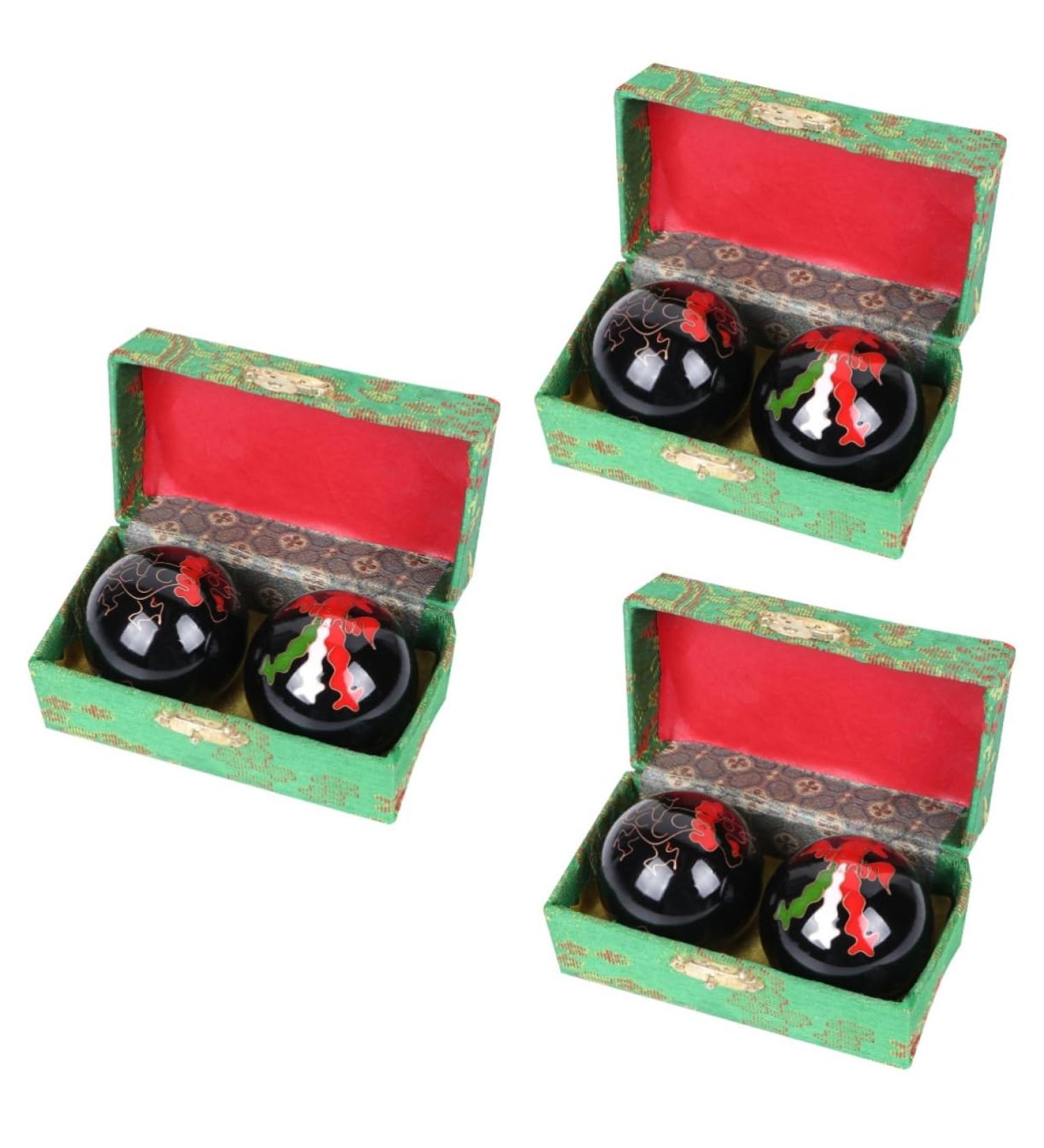 Healeved 6 Stk Small Baoding Balls | Chinese Relaxation & Massage Balls for Meditation and Health Care - Buy Online on GoSupps.com