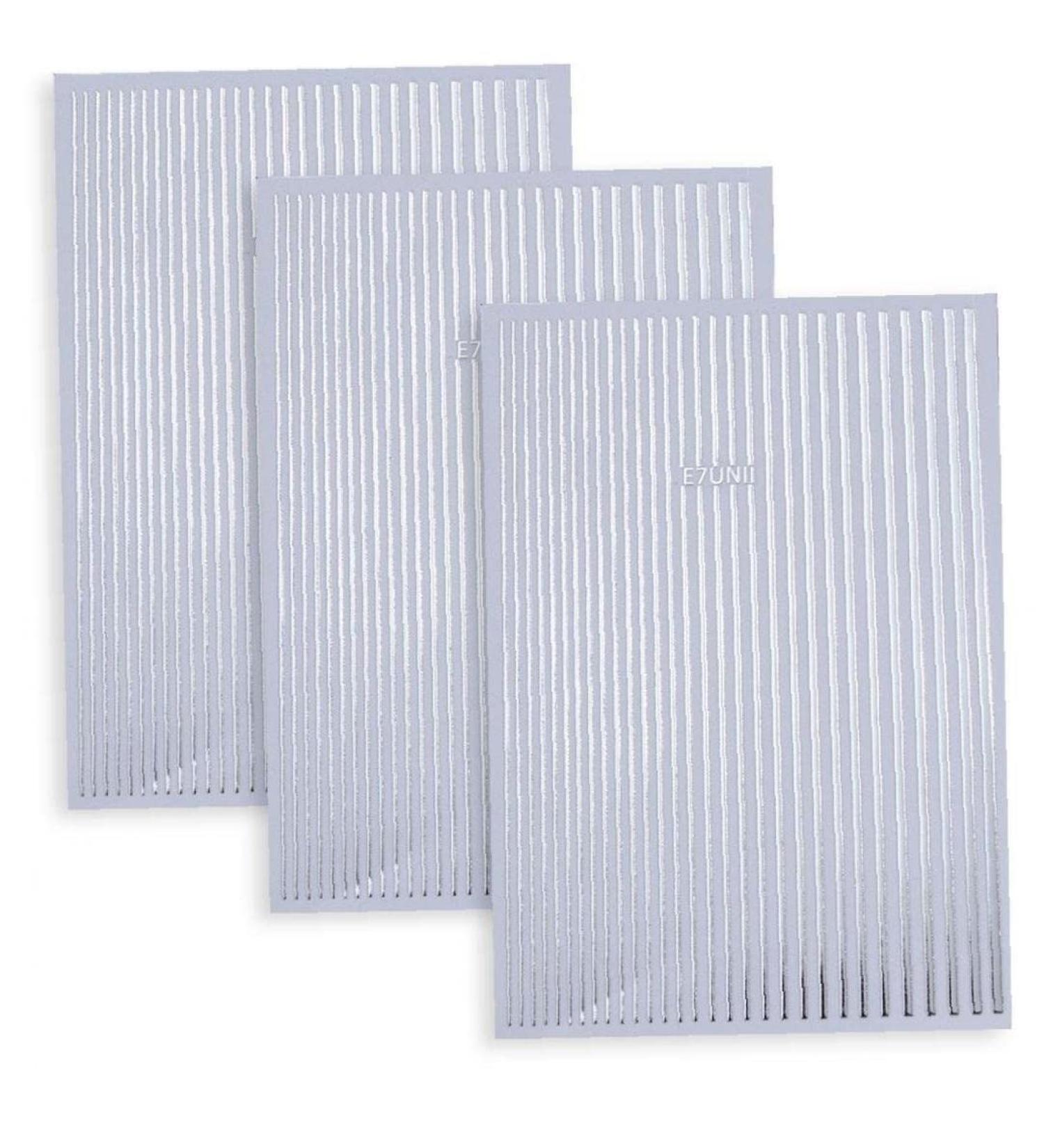 Line Nail Art Stickers Decals Metal Line Nail Supply Nail Decals Metal Stripe Lines Design Nail Decoration Accessory Silver - Buy Online on GoSupps.com