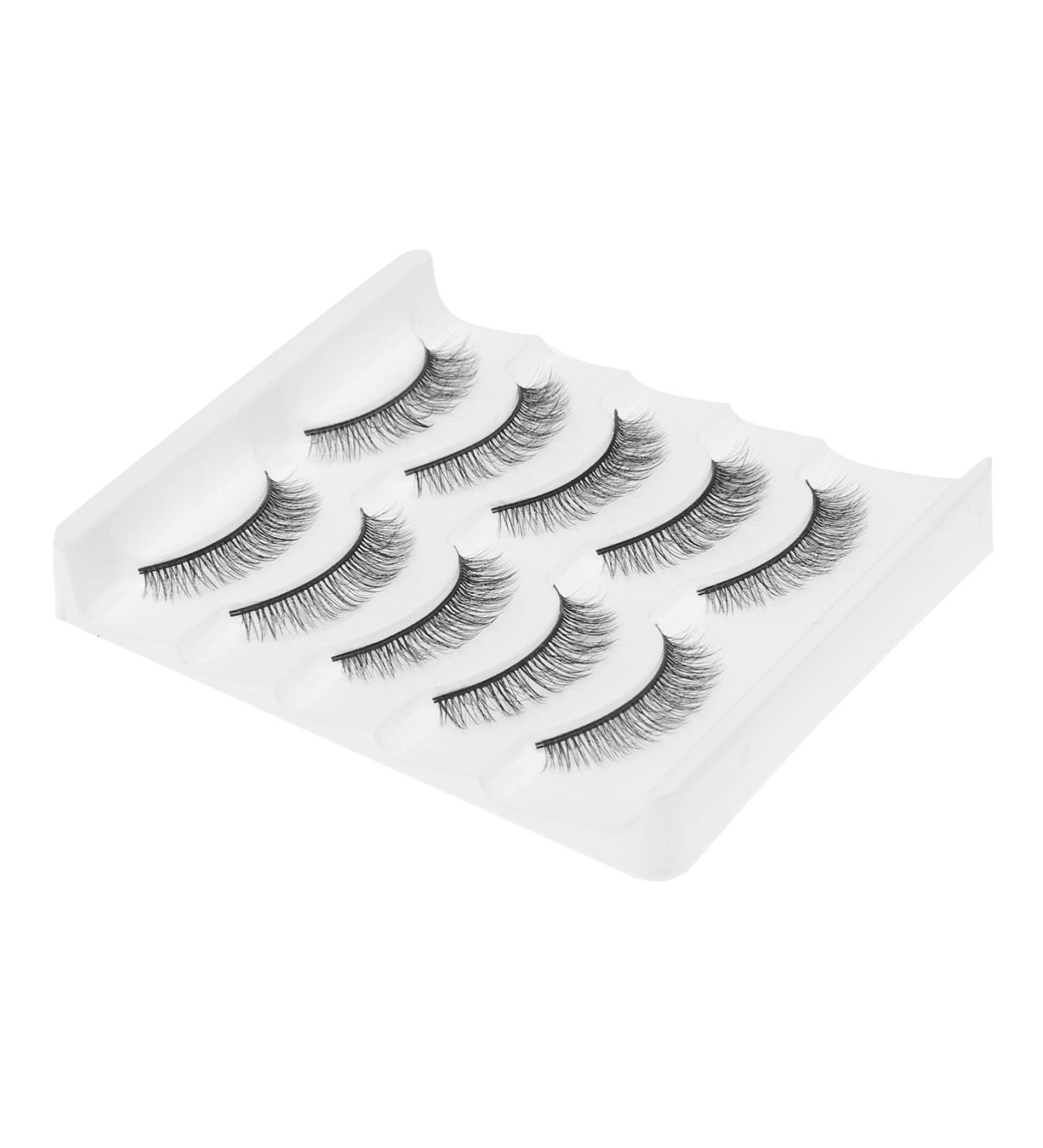 FRCOLOR 5 Pairs Short False Eyelashes Manga False Eyelashes Magnetic Makeup False Lashes 3d Penne Manual 1 count (Pack of 1) Black 3 - Buy Online on GoSupps.com