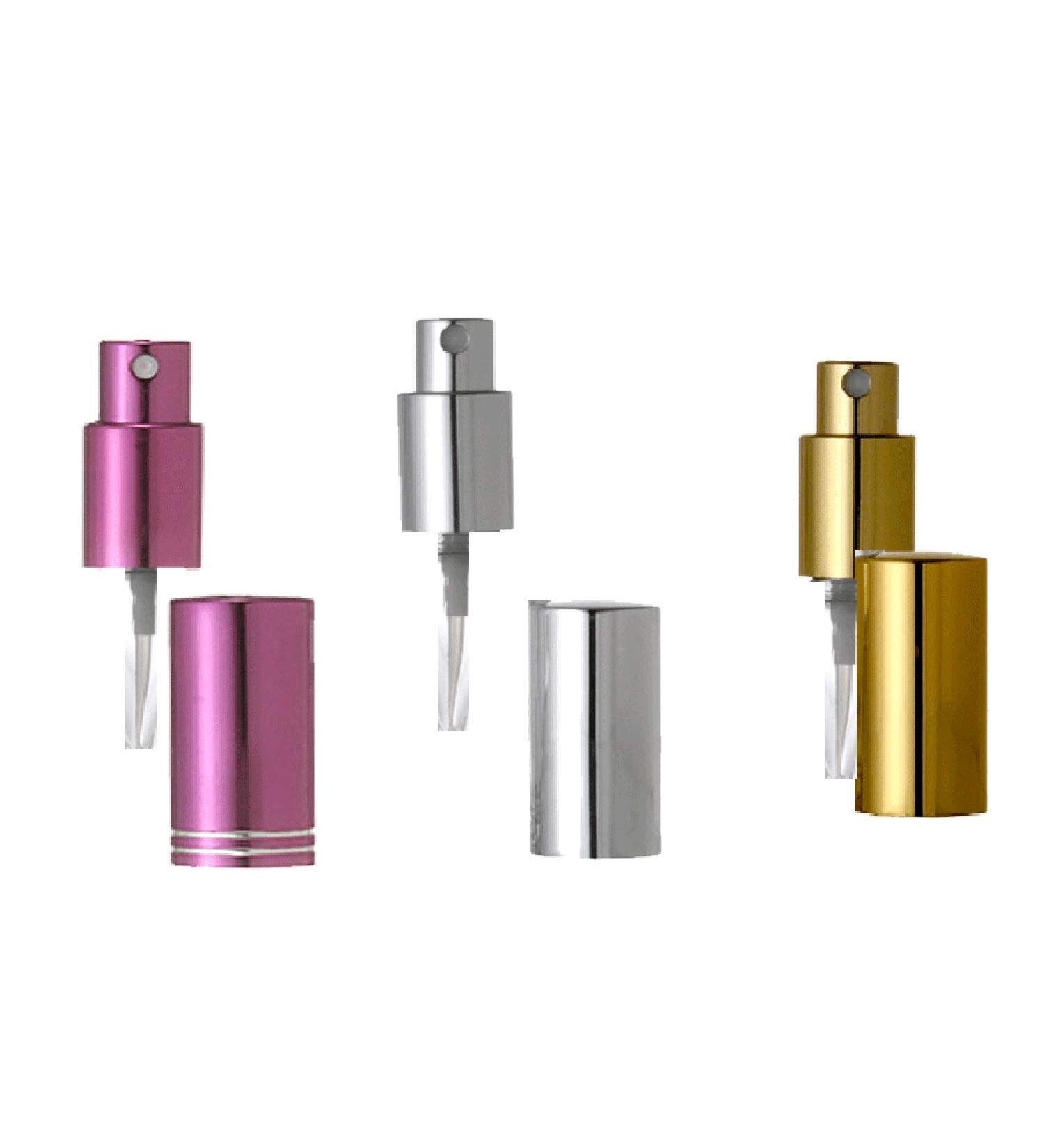 Set of 2 Replacement Atomizer Caps for our Glass Spray Bottles 1 Oz 2 Oz 3.4 Oz and 4 Oz - Choose Gold Silver or Purple (Silver)