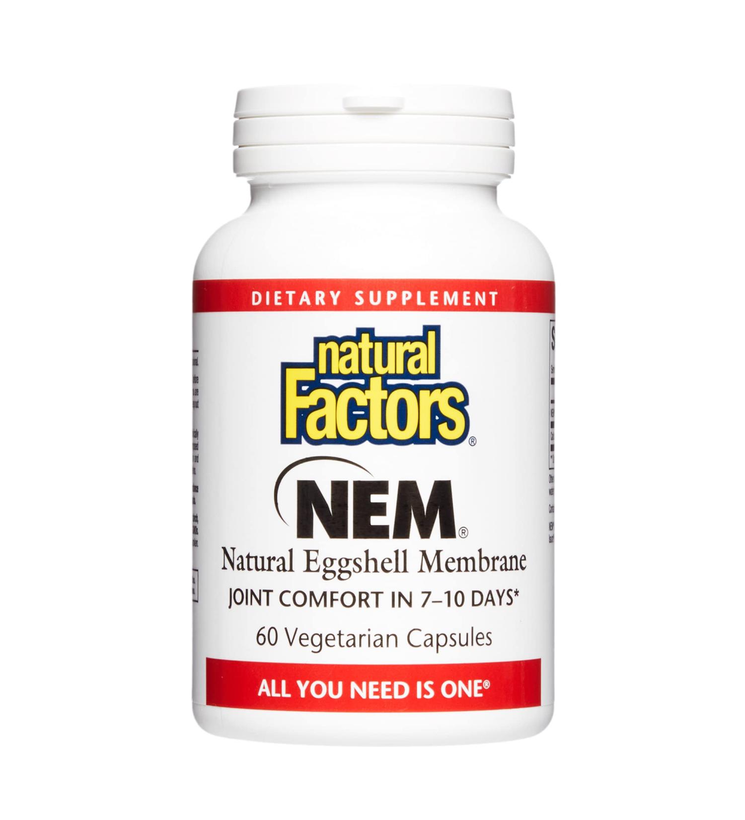 Natural Factors NEM 60 Capsules - Joint Comfort & Flexibility Support - Buy Online on GoSupps.com