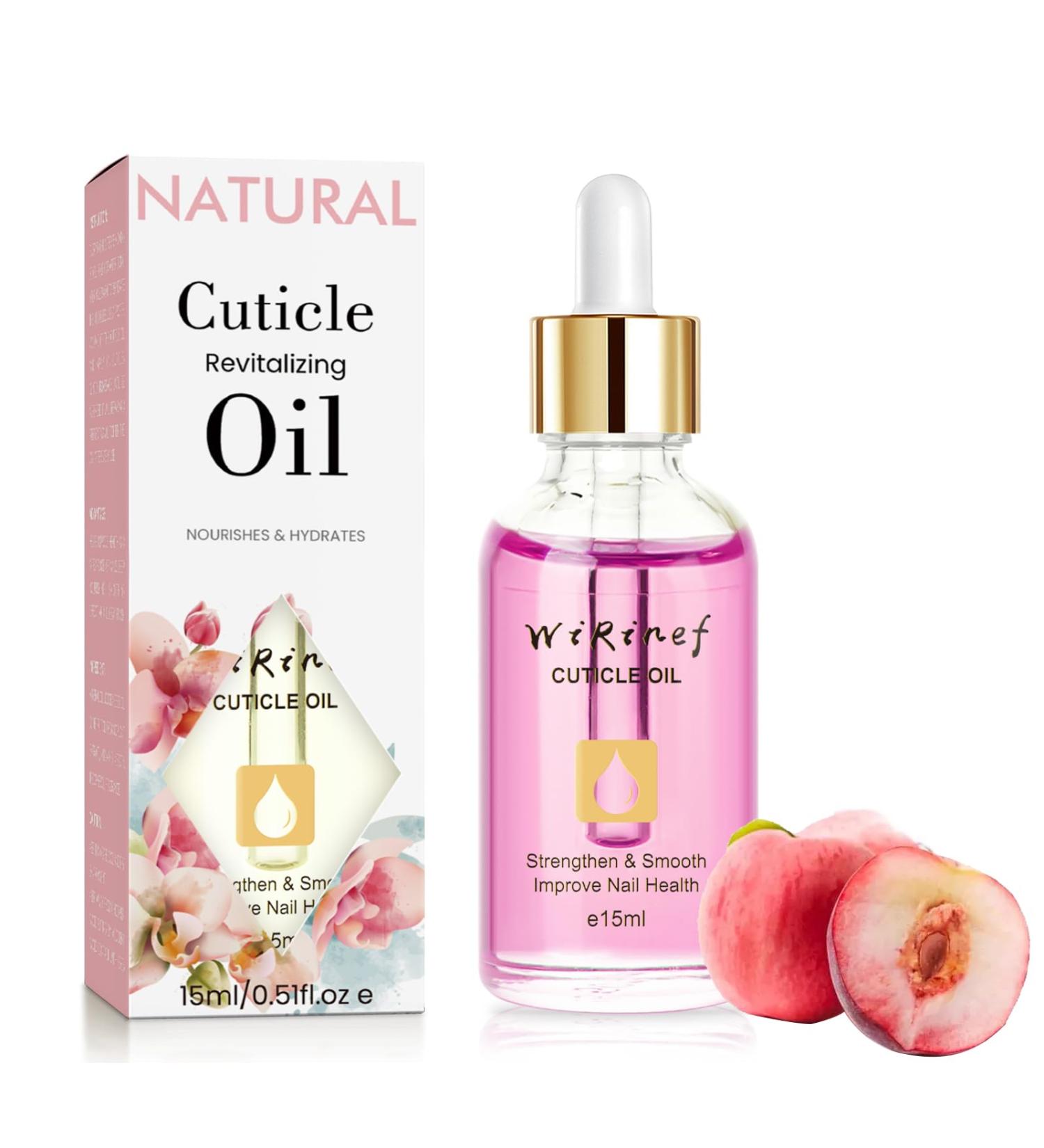 Nail Cuticle Oil for Nail Care - Peach Cuticle Oil with Organic Vitamin E & B Cuticle Oil for Nails Nail Oil Soothe Moisturize with Dropper Design to Prevent Nail Cracking and Dry - Buy Online on GoSupps.com
