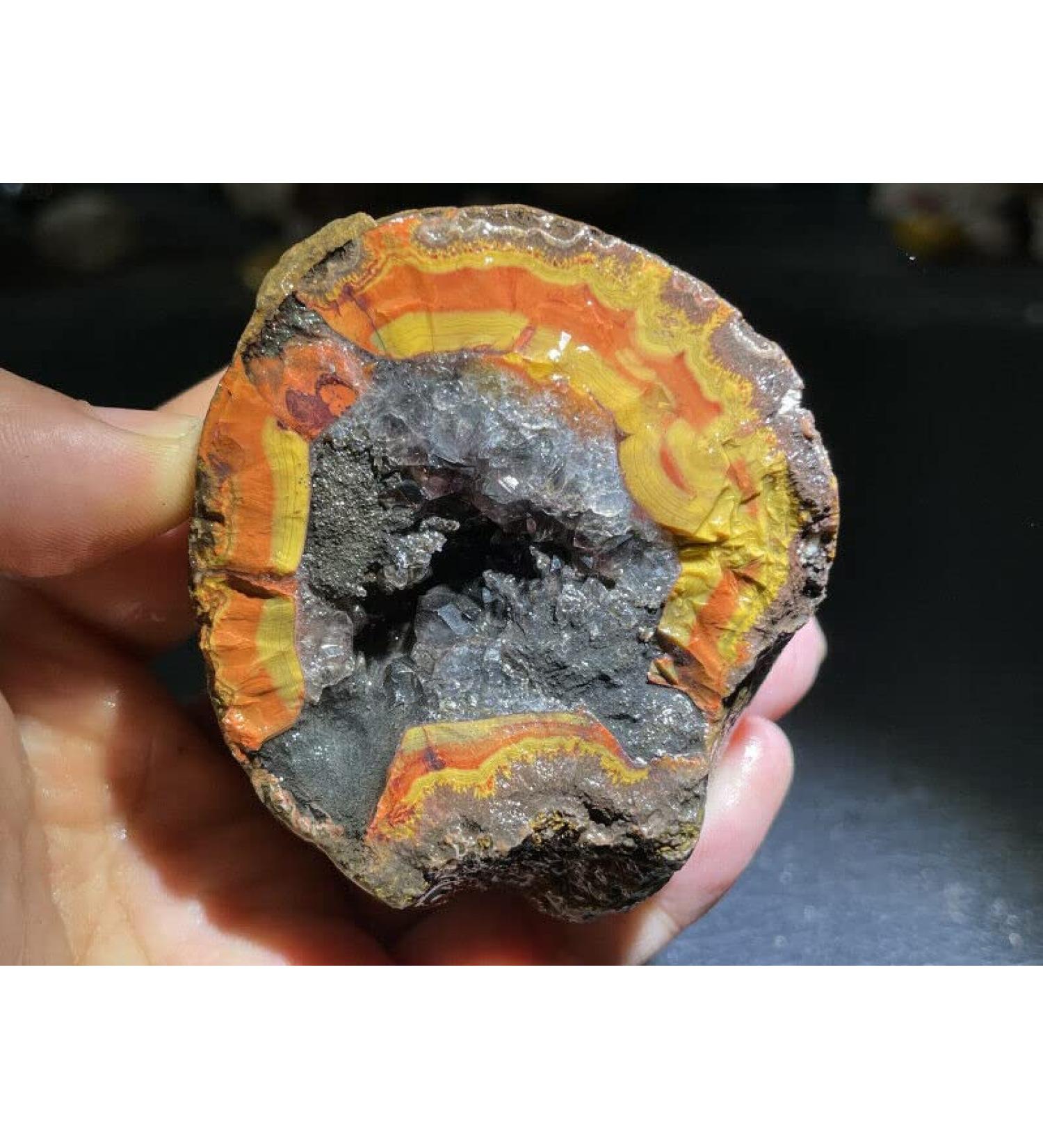 Natural Crystal Rough Red Battle Blood Agate Rough China Agate Crystal Achat Geode Specimen 242g RD7 - Buy Online on GoSupps.com