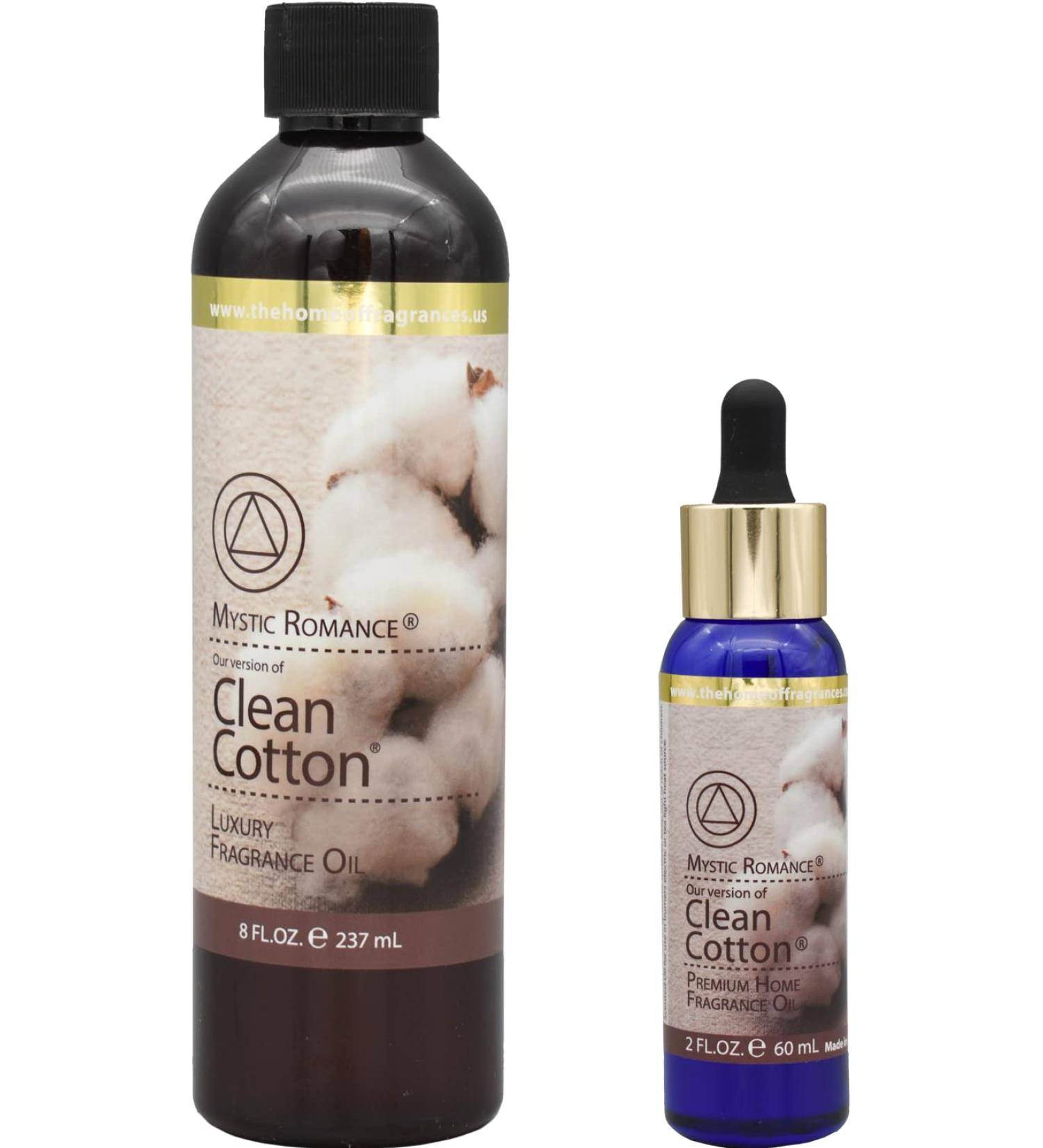 The Home of Fragrances - Set of 2 Bottles of Fragrance Oils - 2oz & 8oz (Clean Cotton)