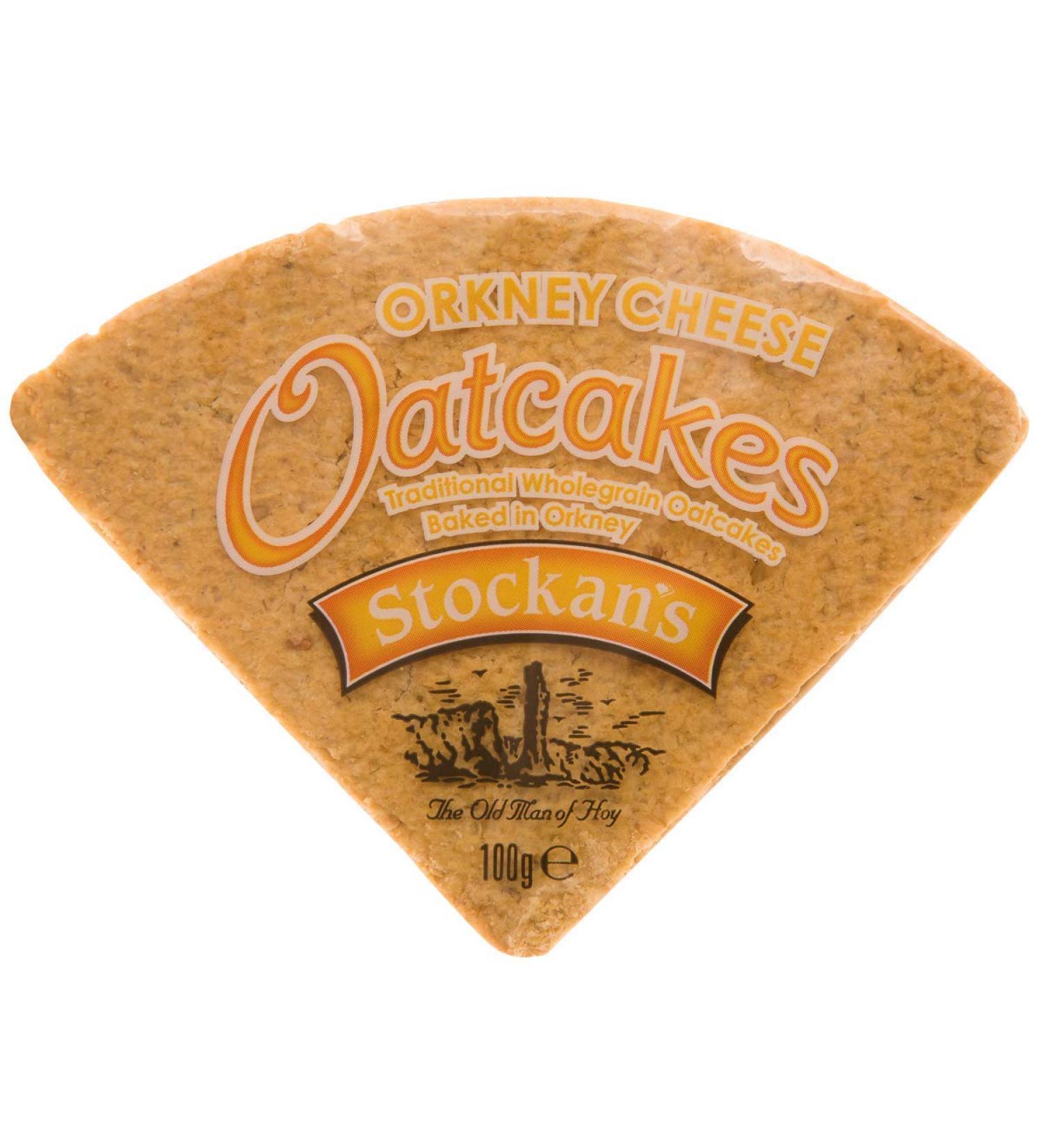 Stockans Orkney Cheese Oatcakes 3.5 oz - Pack of 2 | Artisan Scottish Oatcakes | Cheese Oat Biscuits - Buy Online on GoSupps.com