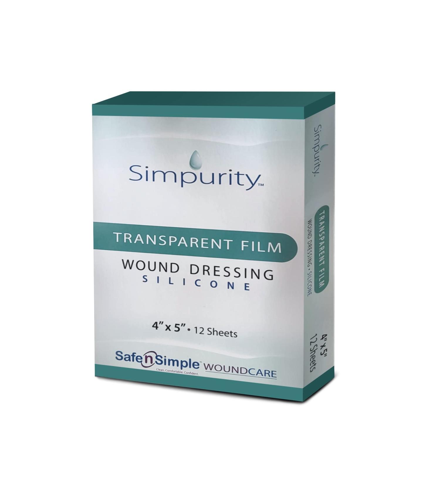 Transparent Film Silicone Wound Dressing - 4x5 inches 12 Sheets/Box | International Shipping Available - Buy Online on GoSupps.com