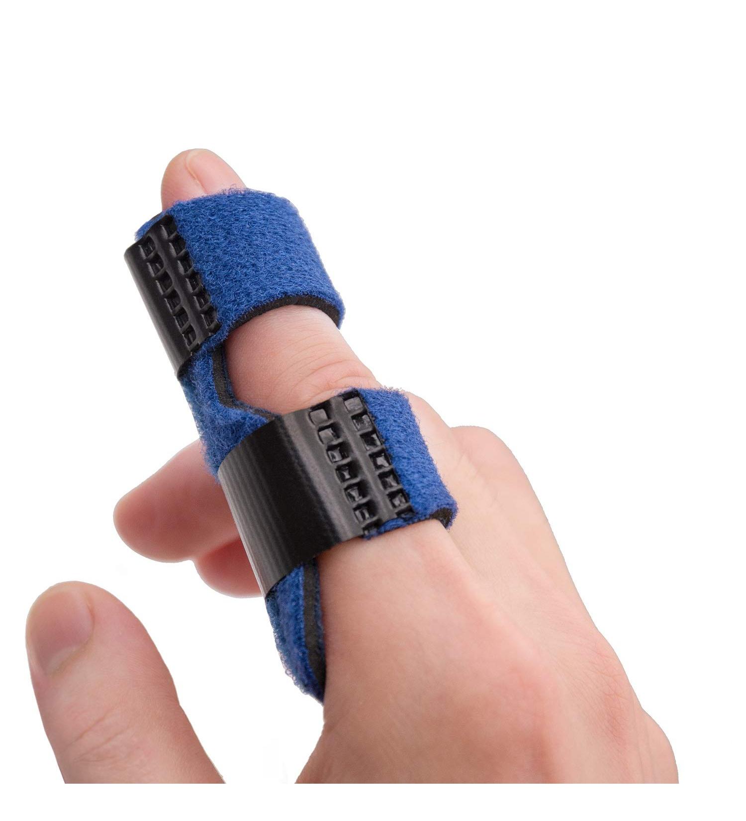 Trigger Finger Splint for Pain Relief & Support - Ideal for Sport Injuries, Basketball, Senior Tendon Release - Blue - Buy Online on GoSupps.com