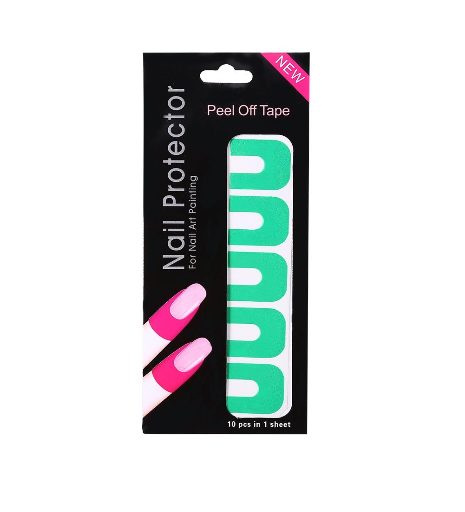 Spill Proof Nail Stickers 10Pcs Nail Polish Protector Professional Manicure Protector Cover Polish Glue Spill Proof Nail Sticker(Green) - Buy Online on GoSupps.com