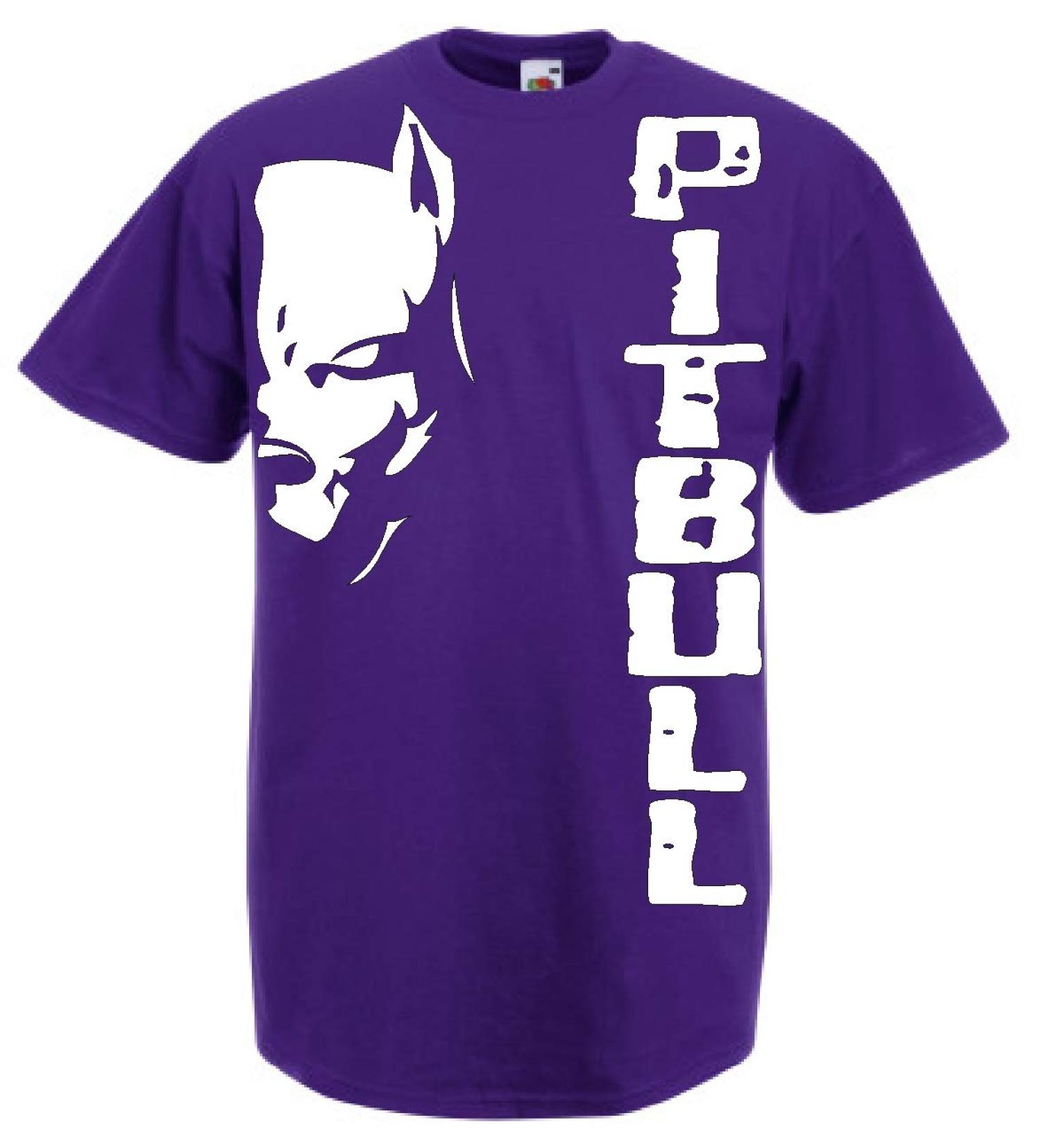Generico t-Shirt Pitbull Fight Dog Kickboxing Boxing Gift Idea 12 Colors also for Kids 3XL Violet