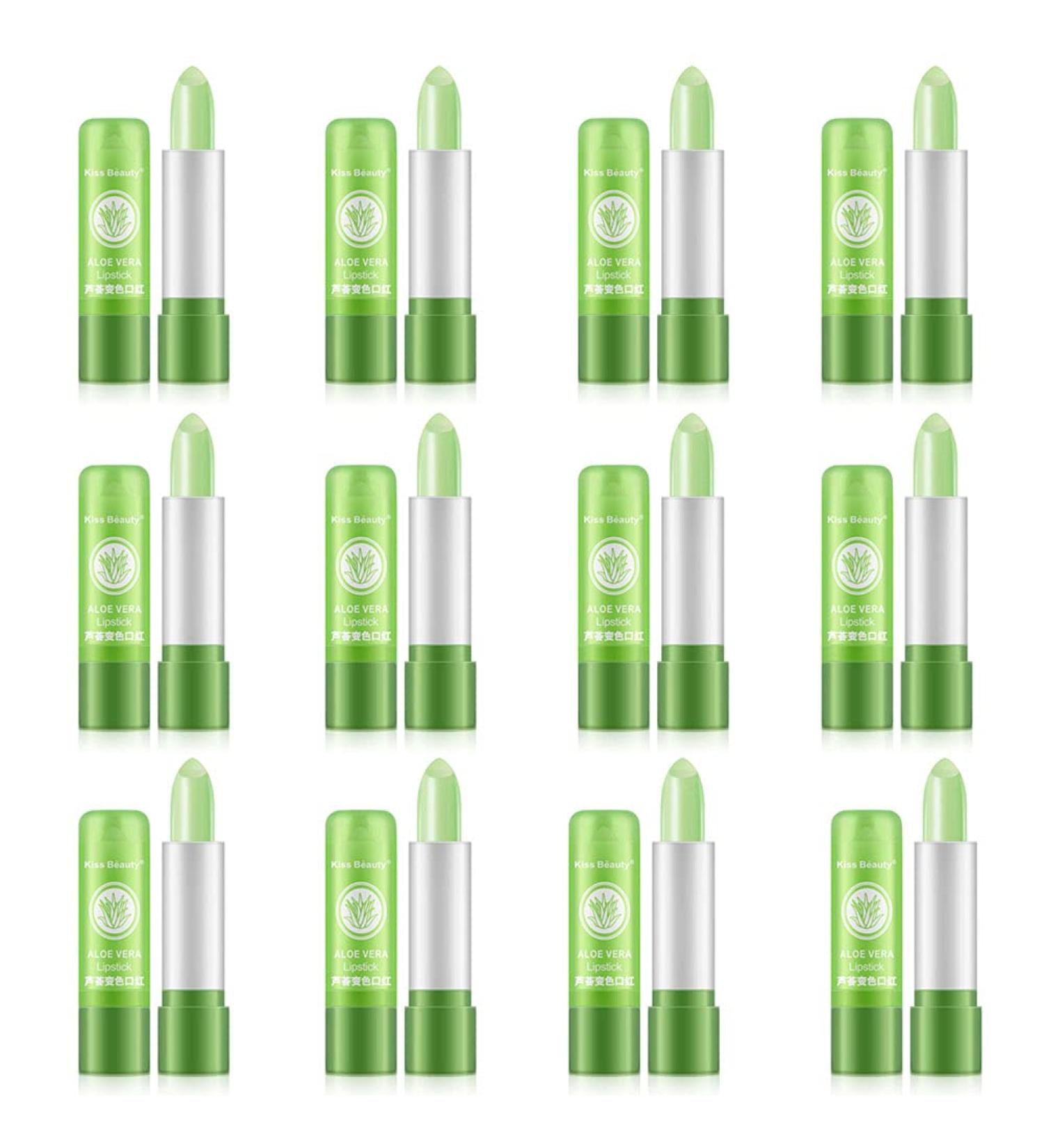LICHENGTAI 12 Pieces Moisturizing Lip Balm with Aloe Vera Temperature Color Changing Lipstick - Buy Online on GoSupps.com