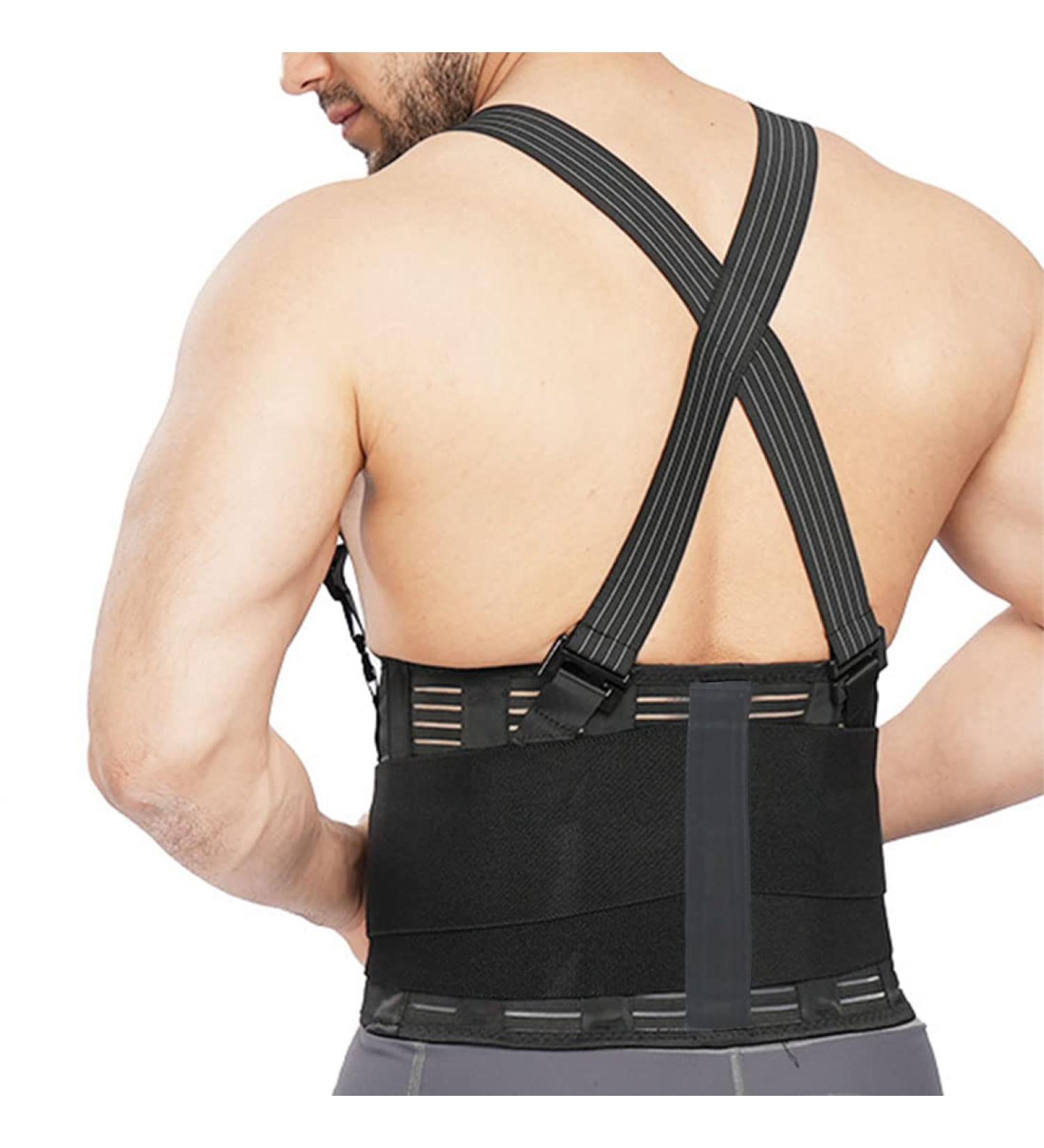 CLZYR Adjustable Back Brace for Lower Back Support - Medium Black - Buy Online on GoSupps.com