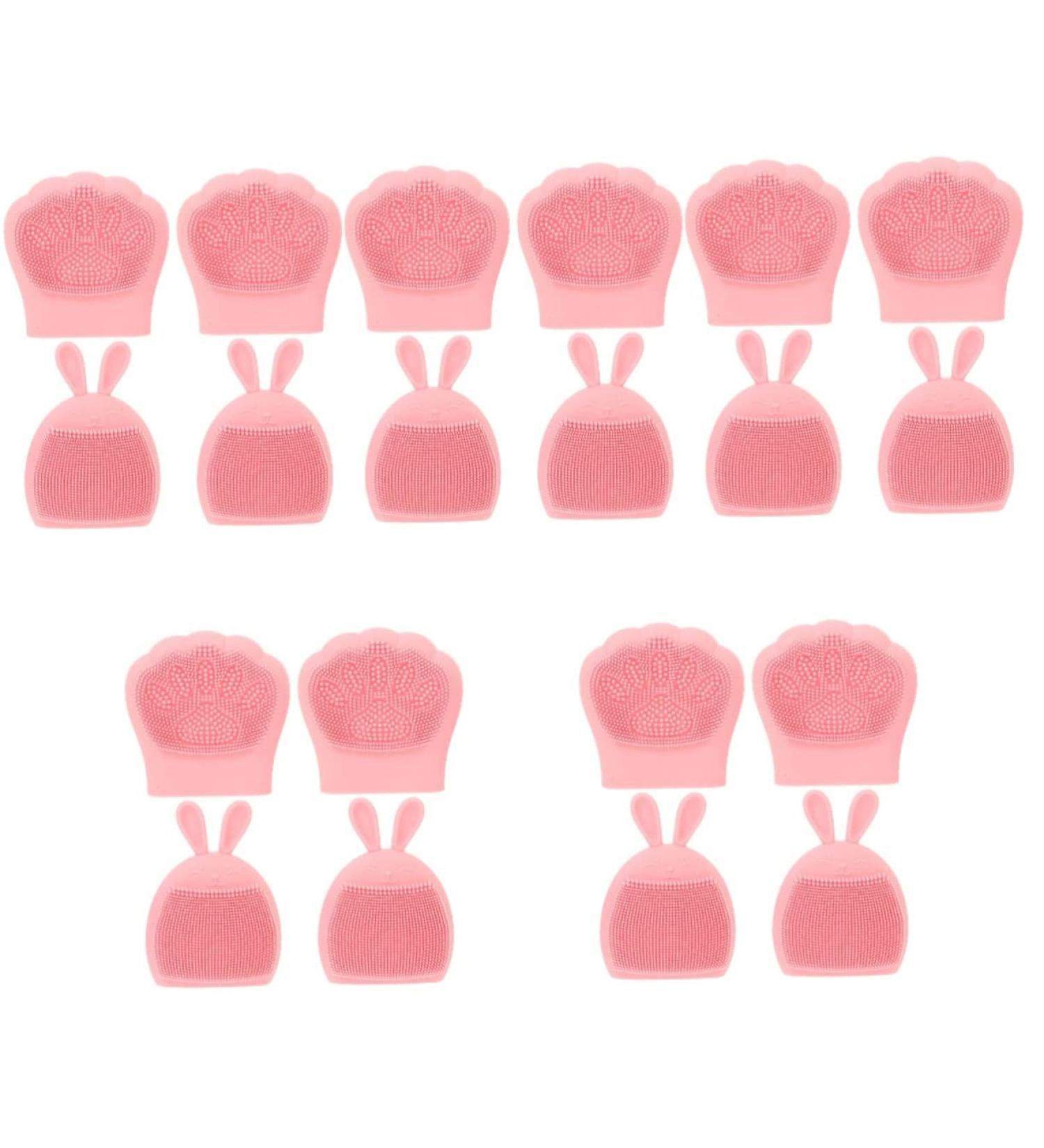 minkissy 20 Pcs Rabbit Ears Facial Brush Facial Cleansing Massage Face Scrubber Face Wash Brush Silicone Baby Cradle Cap Brush Silicone Brush Pink Miss Silica Gel Pore Brush Portable Light Pinkx5pcs 7.5x7.5cmx5pcs - Buy Online on GoSupps.com
