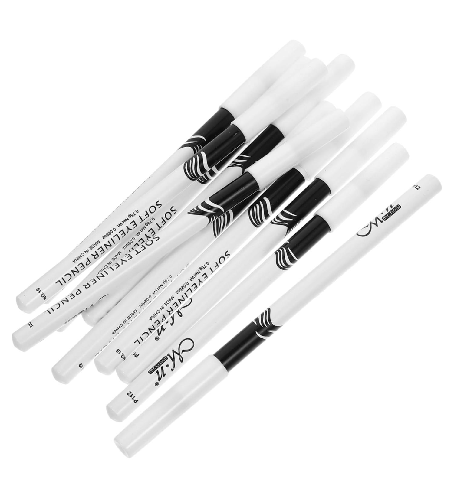 FOYTOKI 30 Pcs Lying Silkworm Eyeliner Eyelid Make up Pencil Professional Eyeliner Pencils White Wooden Pole - Buy Online on GoSupps.com