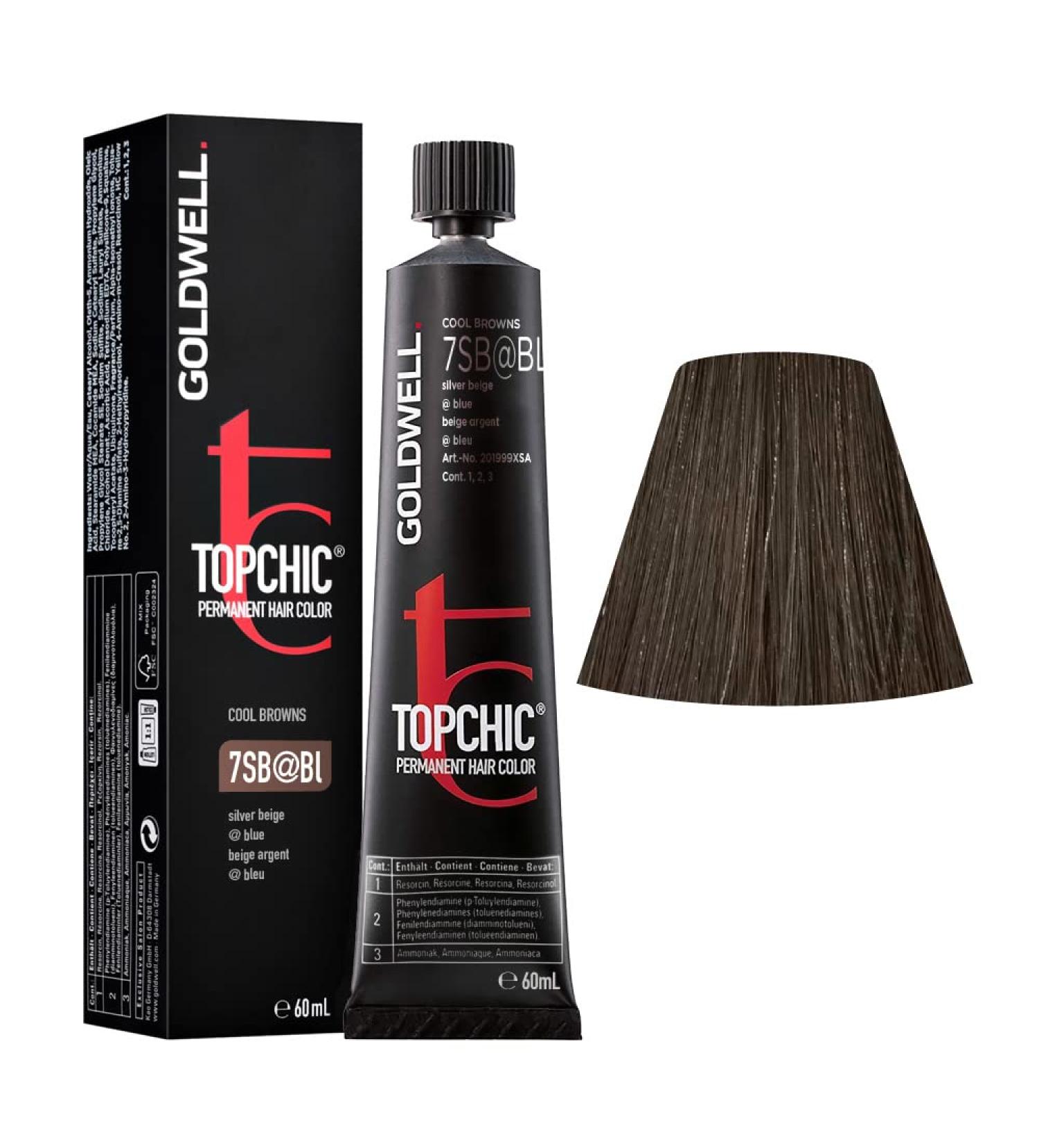Goldwell Topchic Hair Color 6SB silver brown 60 ml 6SB 1 g (1 pack)