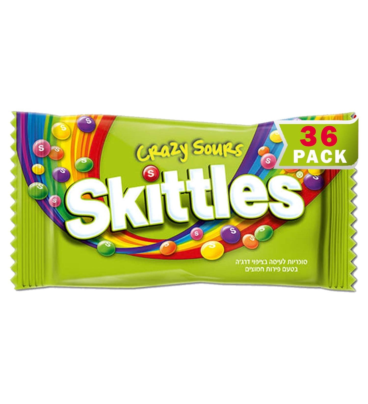 Skittles Crazy Sours 45 g X 36 Bags Delicious Tasty And Twisty Treat Gift Hamper For Birthday Christmas