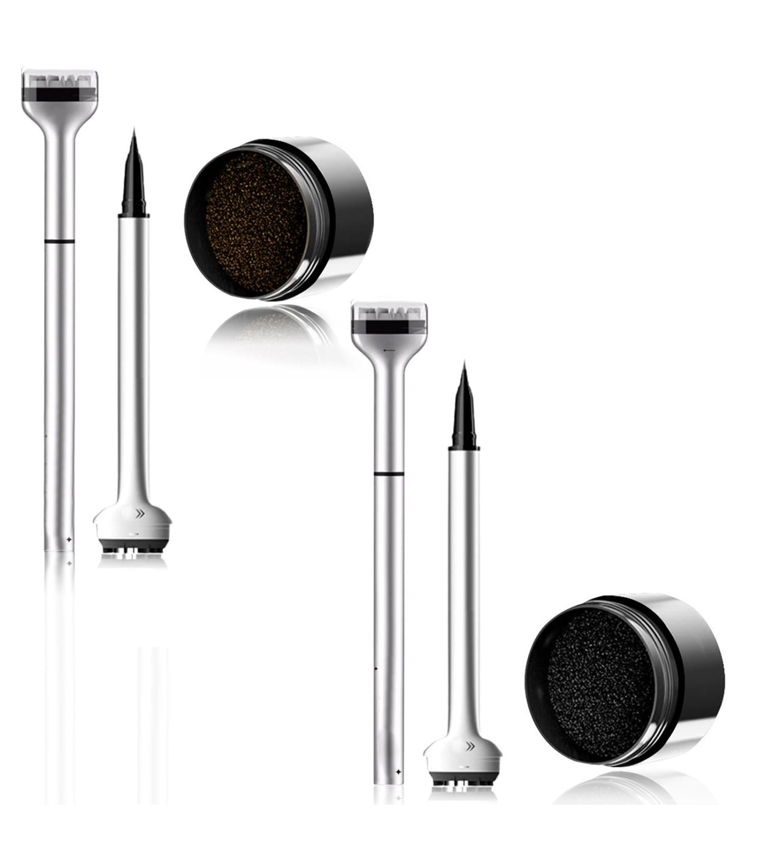 Lower Lash Stamp 2 In 1 Mascara Stamp Eyeliners Reusable Eyelash Stamp Tool Lash stamp with ink for Eye Makeup Tool for Beginner (Black+Brown) - Buy Online on GoSupps.com
