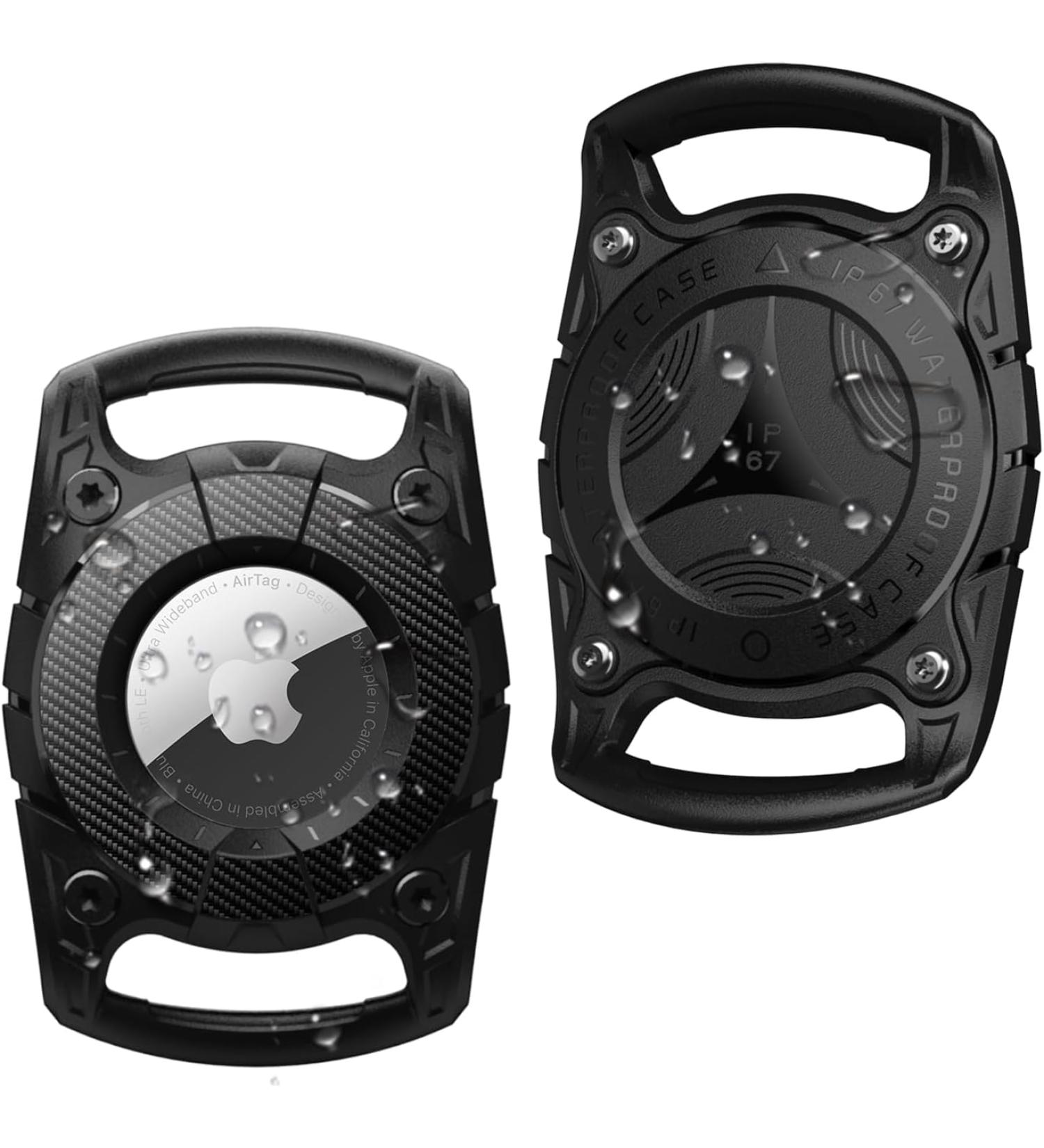 Waterproof Pet Airtag Dog Collar Holder Airtag Keyring Anti-lost Shock Resistant Air Tag Holder Hard TPU Full Protection Airtag Dog Collar Case for Key Backpack Luggage Cat Dog Gps Tracker Black - Buy Online on GoSupps.com