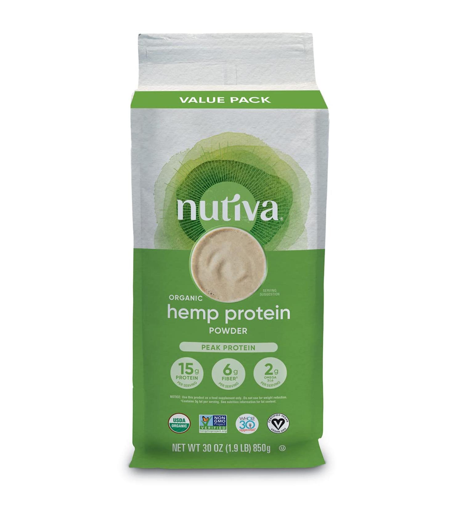 Nutiva Organic Hemp Protein Powder 1.87 lbs | Plant-Based Superfood for Protein Boost - Buy Online on GoSupps.com