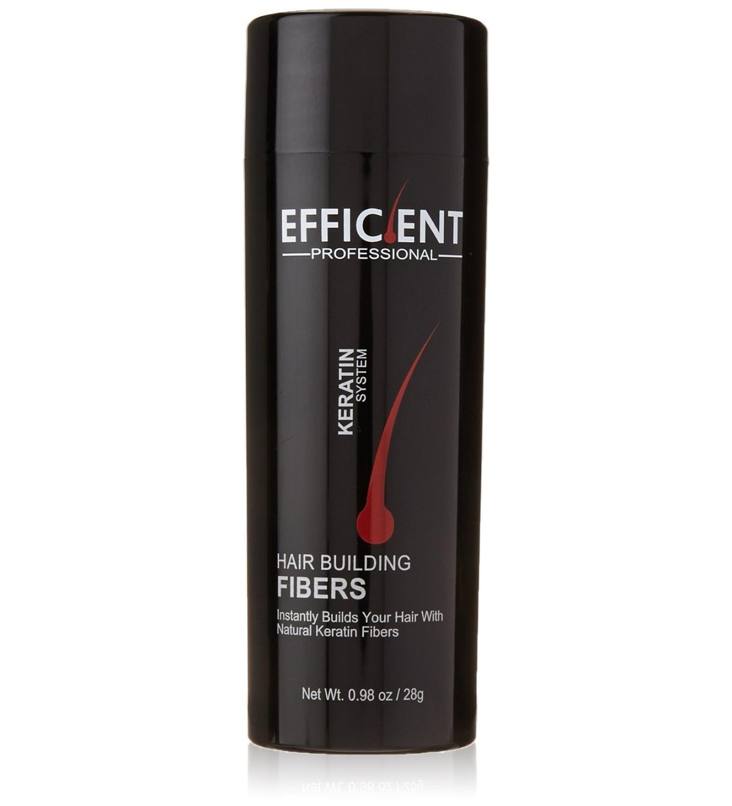 EFFICIENT Keratin Hair Building Fibers - Hair Loss Concealer for Medium Brown Hair | 28gm International Shipping Available - Buy Online on GoSupps.com