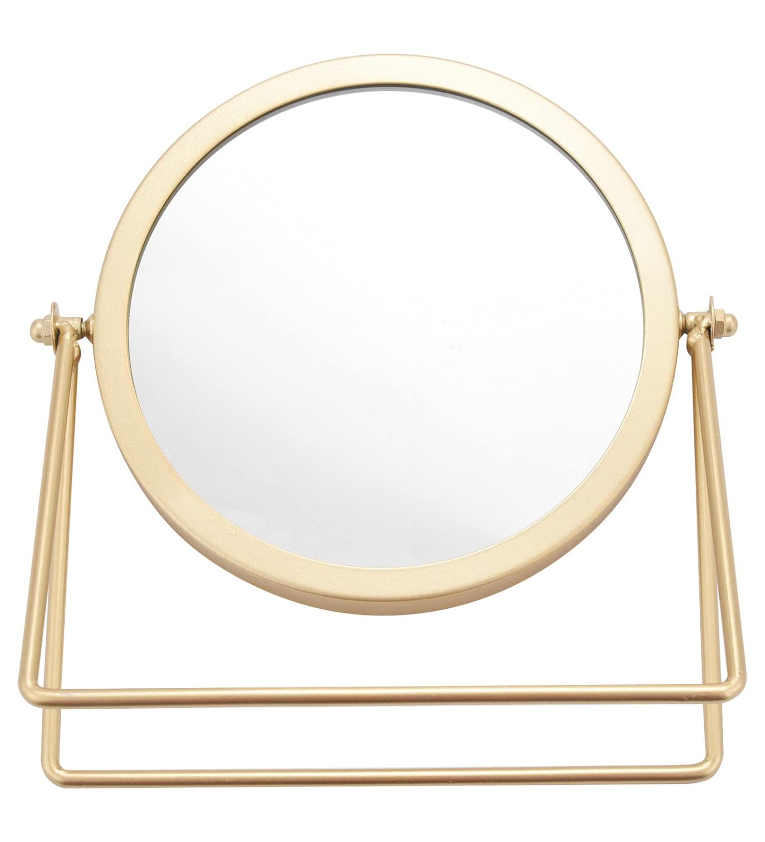 Cusstally Gold Backlit 360 Round Vanity Mirror for Lady Desktop Makeup - Buy Online on GoSupps.com