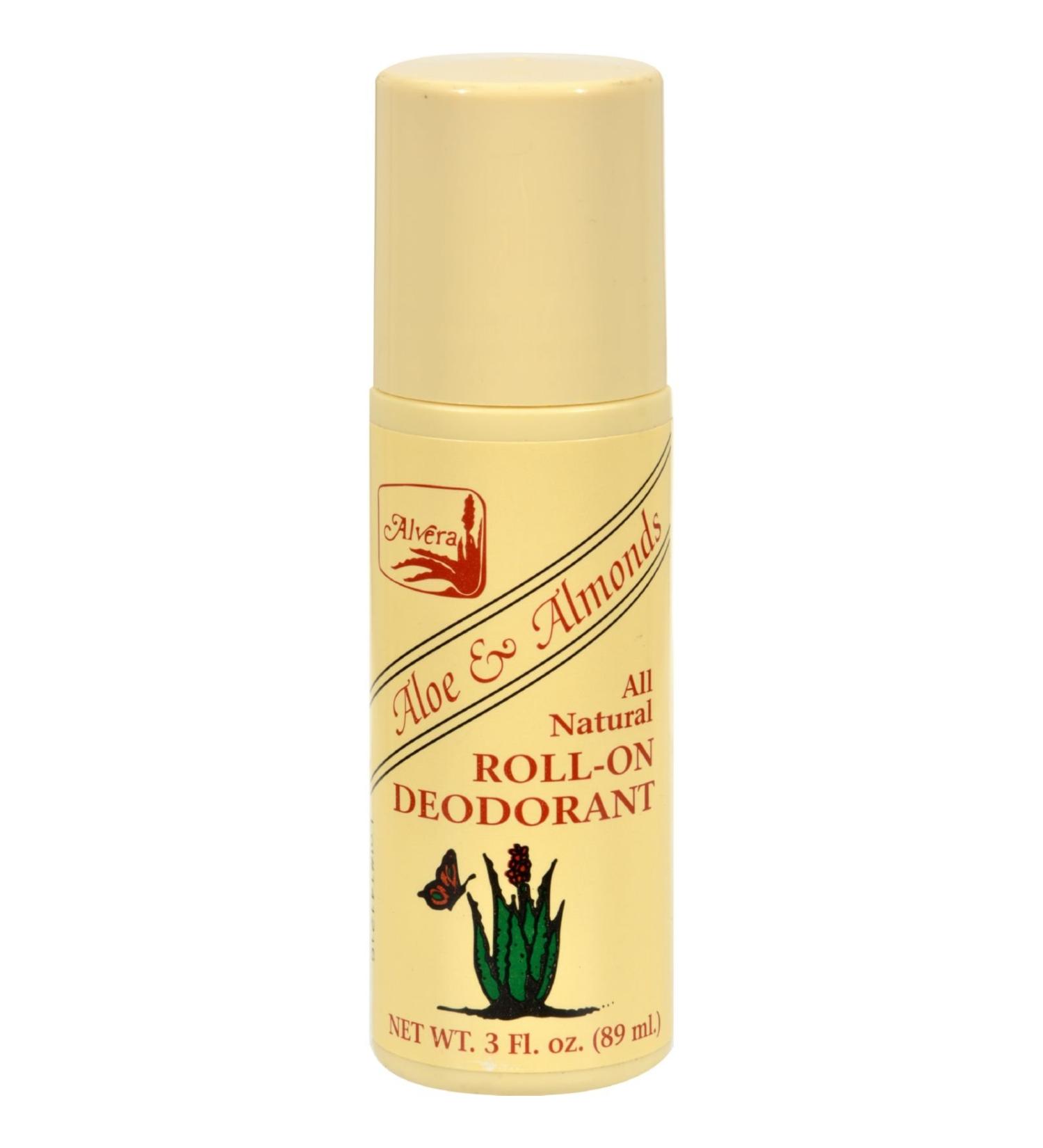 All Natural Roll-On Deodorant Aloe & Almonds 3 fl Ounce (89 ml) Liquid Aloe & Almonds 3 Fl Oz (Pack of 1) - Buy Online on GoSupps.com