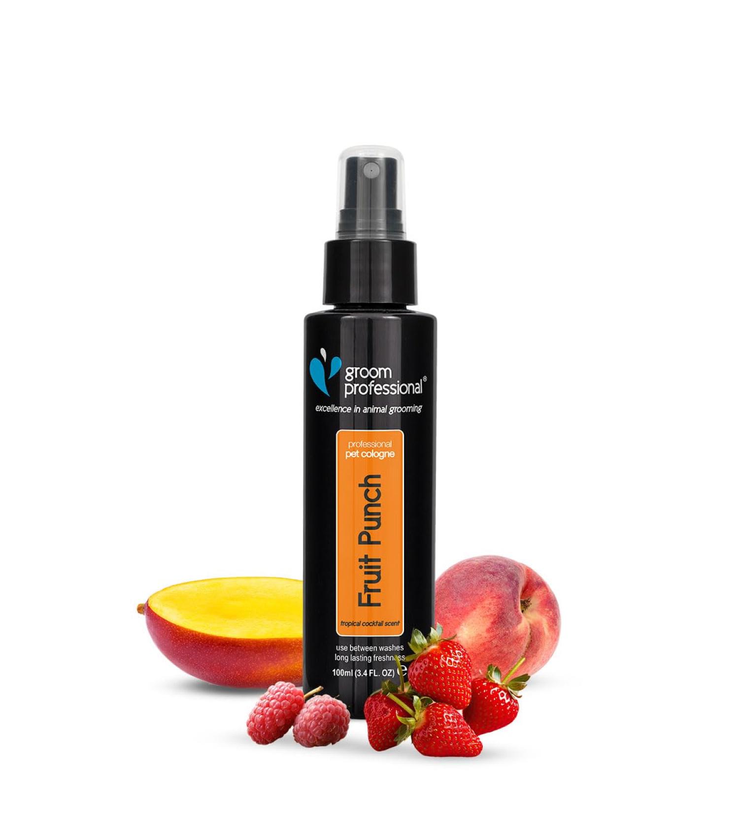 GROOM PROFESSIONAL Fruit Punch Dog Cologne Spray - Dog Perfume Spray - Dog Spray for Smelly Dogs - Tropical Cocktail Scent - Fruity Fragrance - Perfect for Between Washes - Long-Lasting Scent 100ml 100 ml (Pack of 1) - Buy Online on GoSupps.com