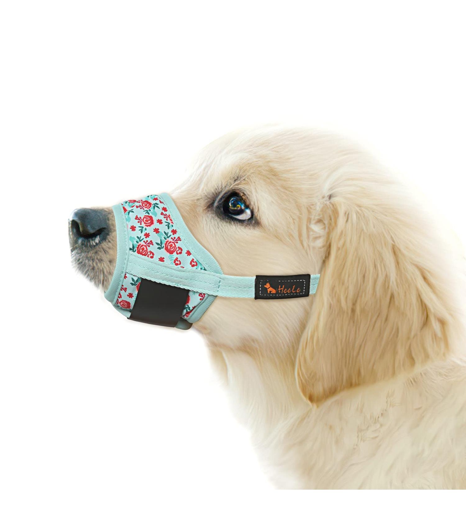 Heele Dog Muzzle - Soft Nylon Printing Muzzle for All Breeds | Breathable Air Mesh Design - International Shipping Available - Buy Online on GoSupps.com