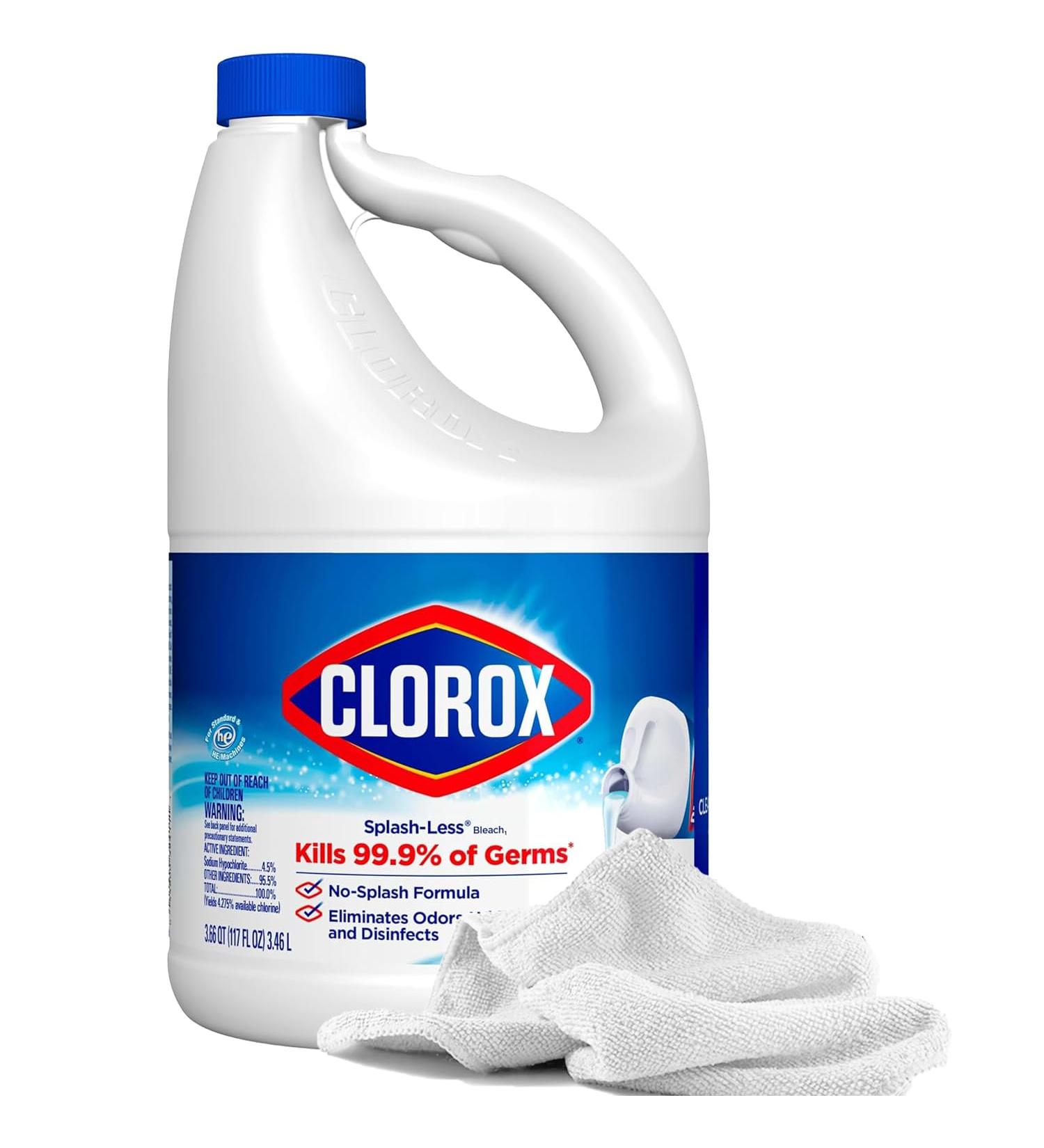 Buy Splash-Less Bleach Cleaner 117oz Effective Disinfecting Bleach Concentrate & Daley Mint Towel - Ideal for Laundry Tile Floors & Bathrooms - International Shipping - Buy Online on GoSupps.com