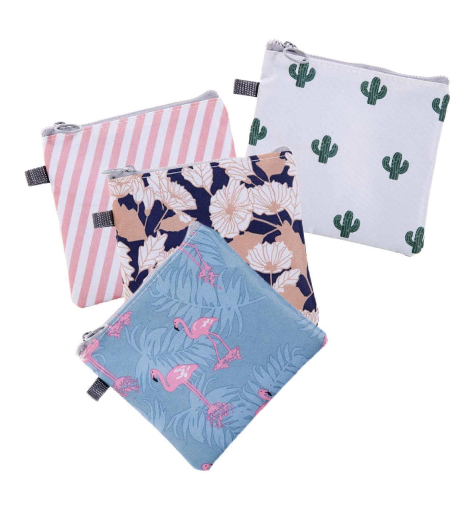 Healeved 4-Piece Storage Bags Set | Women's Bandages Tampon Holder & Hygiene Bag | Ideal for Breastfeeding Inserts Lipstick & More | 13x13x2cm - Buy Online on GoSupps.com