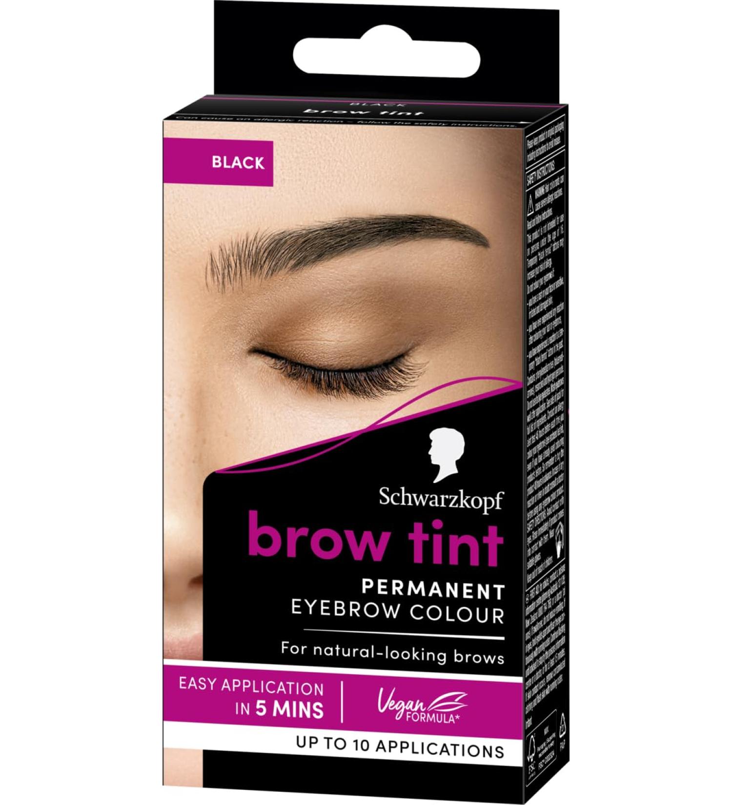 Schwarzkopf Brow Tint Professional Formula - Black Eyebrow Dye - Buy Online on GoSupps.com