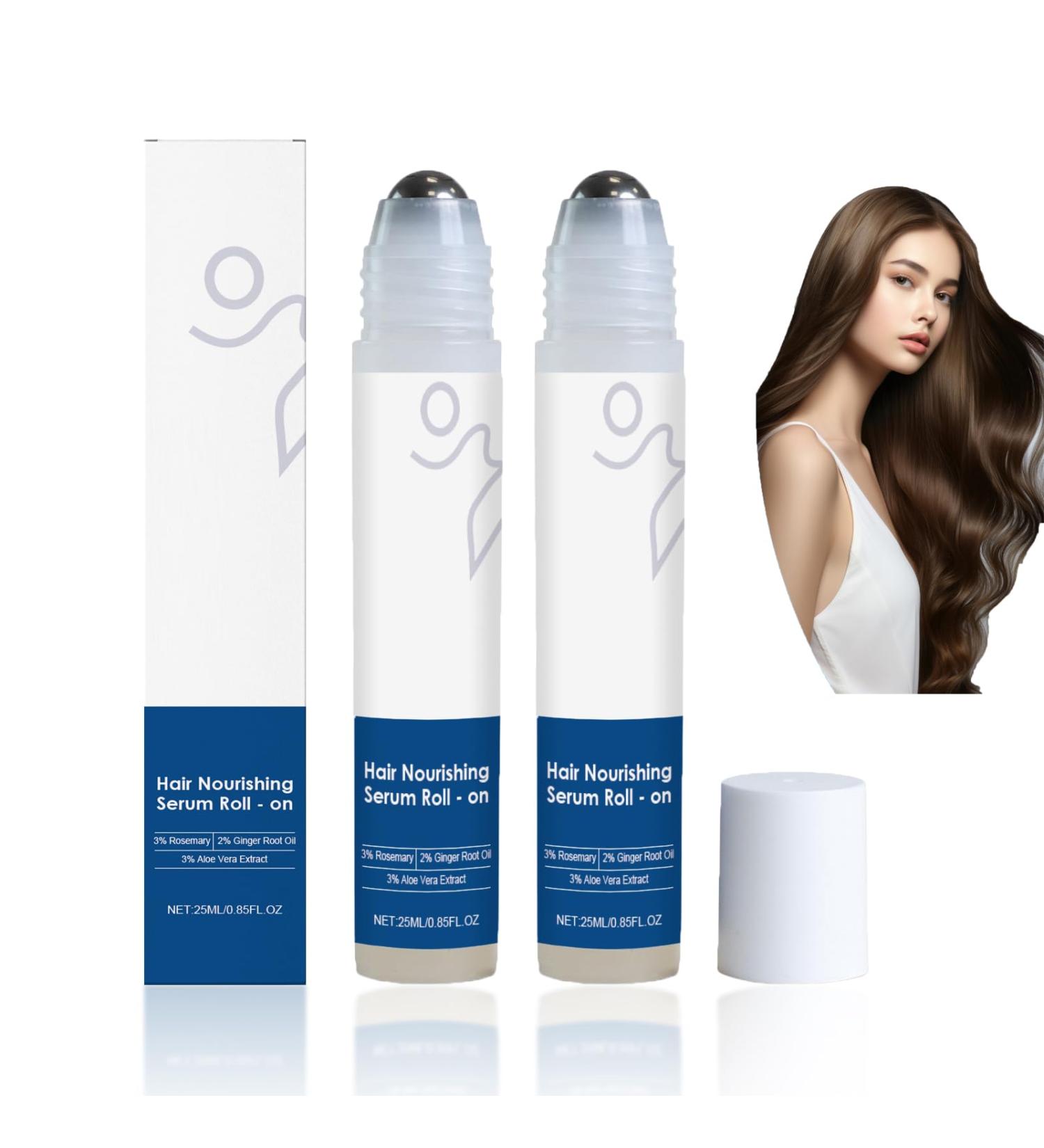 2 Pcs Rouleau S rum De Croissance Des Cheveux 25ml Nourrissant Roll-On Pour Cuir Chevelu R duit Chute Capillaire Stimule Une Chevelure Plus paisse Et Plus Forte Convient Tous Types De Cheveux - Buy Online on GoSupps.com