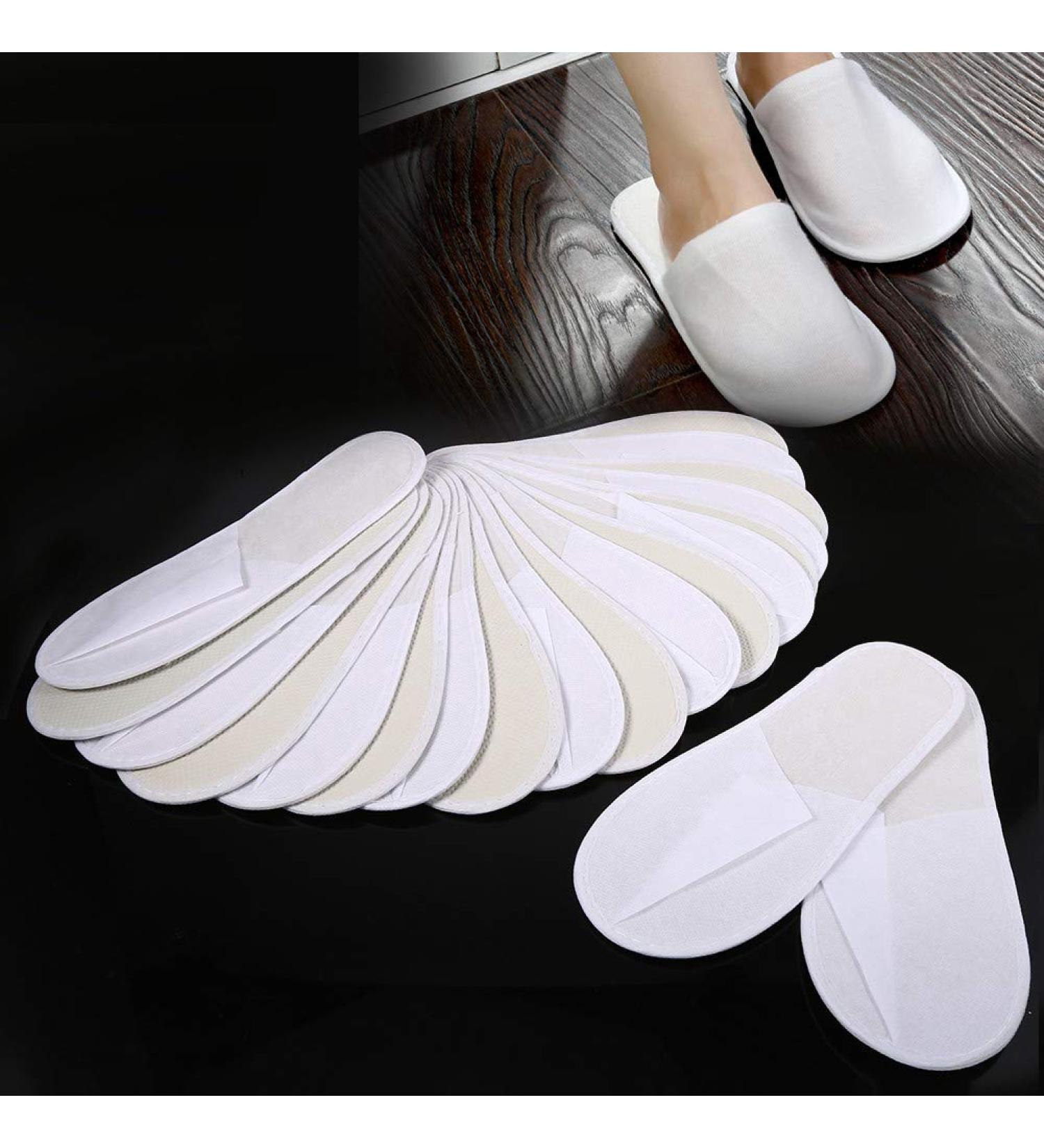 Disposable Spa Slippers 10 Pairs - Unisex Close Toe Hotel Guest Slippers - Bulk Pack for Travel, Home, Nail Salon - Fits Universal UK Men and Women - Buy Online on GoSupps.com