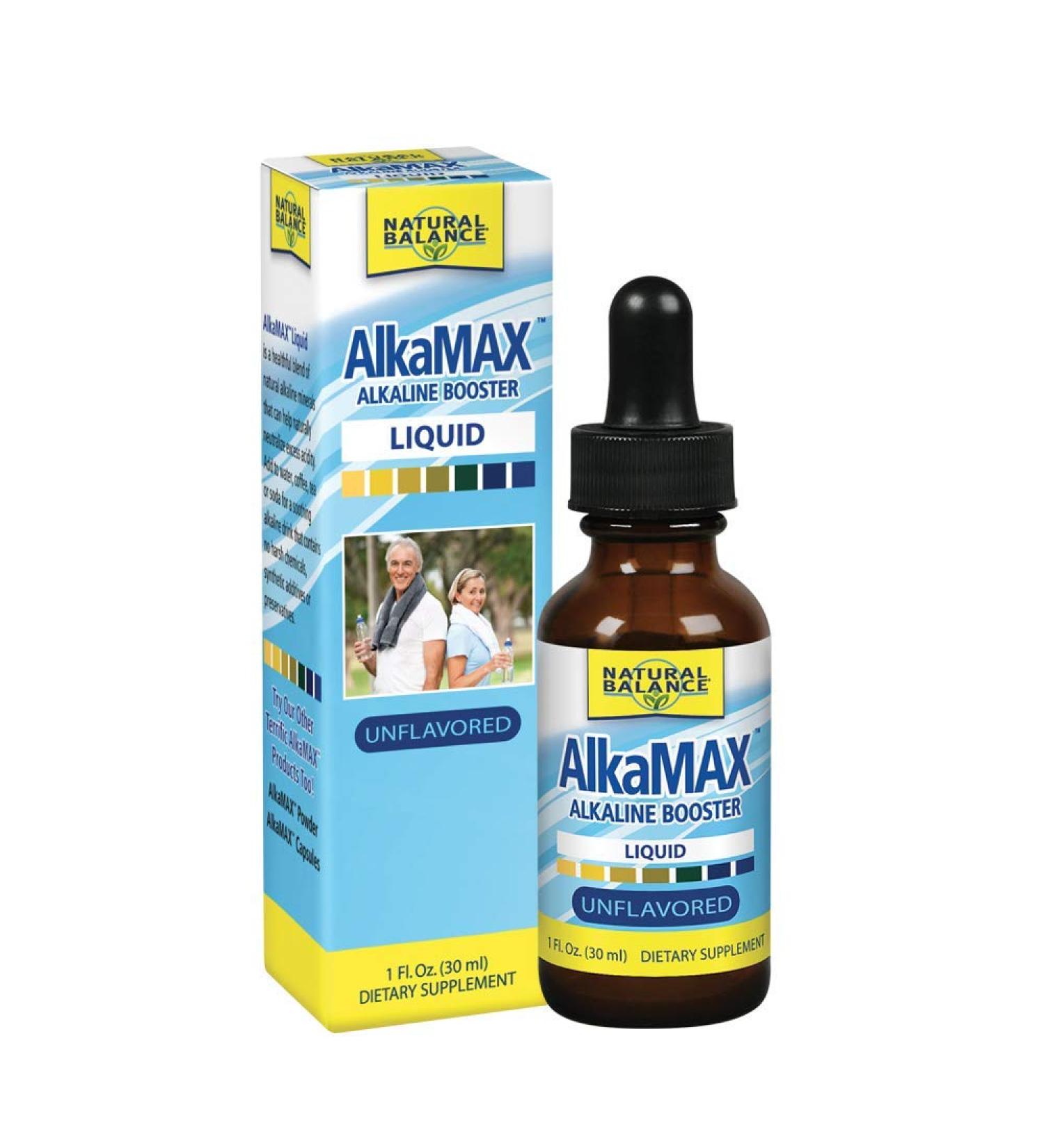 Natural Balance AlkaMax Alkaline Booster Liquid - Unflavored 1 fl oz (30 ml) for pH Balance - Buy Online on GoSupps.com