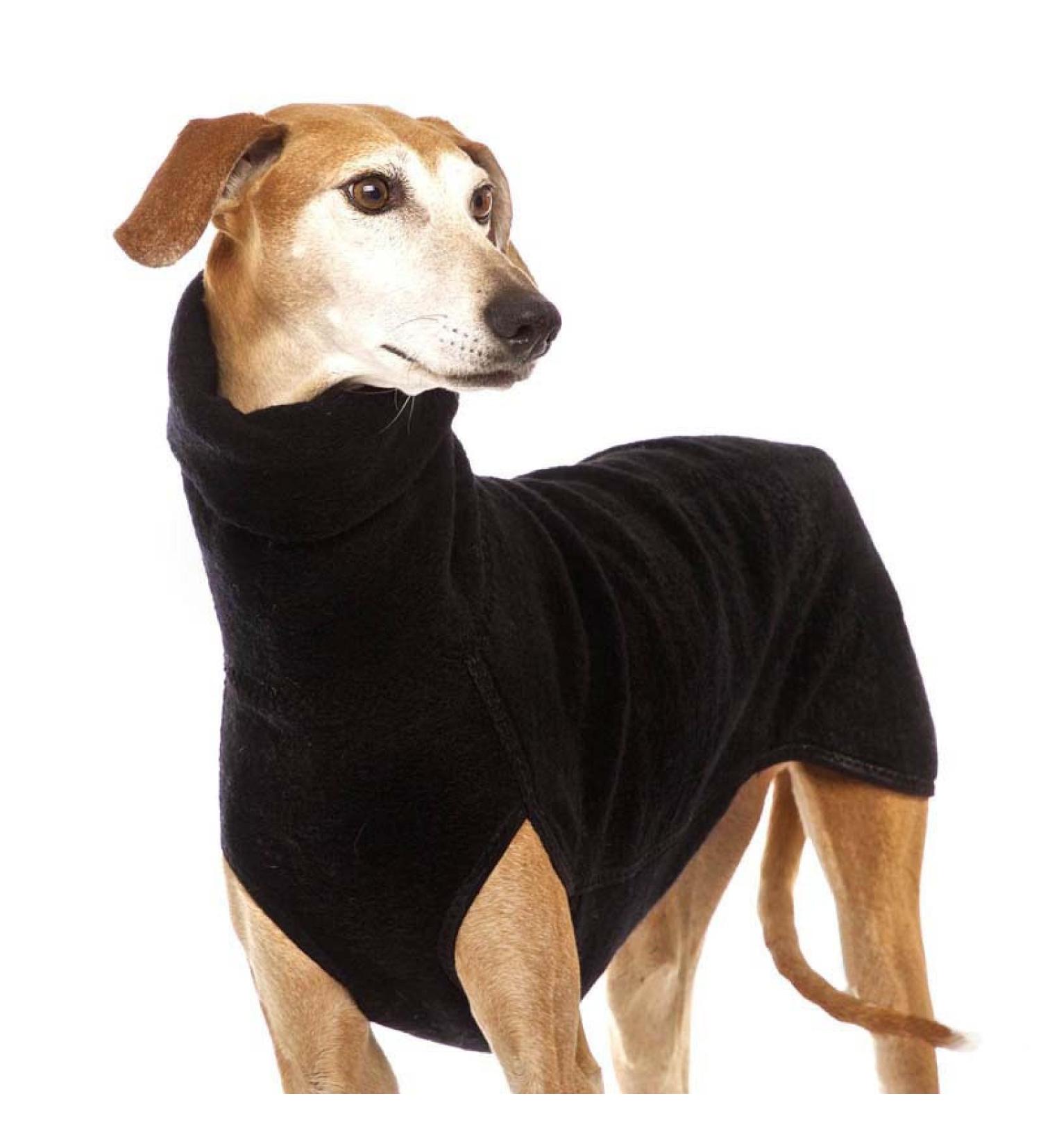 Shop Warm Dog Sweaters & Jackets - Autumn/Winter Clothing for Greyhounds Labradors Shepherds & Large Breeds - 4XL Black Fleece Vests - Buy Online on GoSupps.com