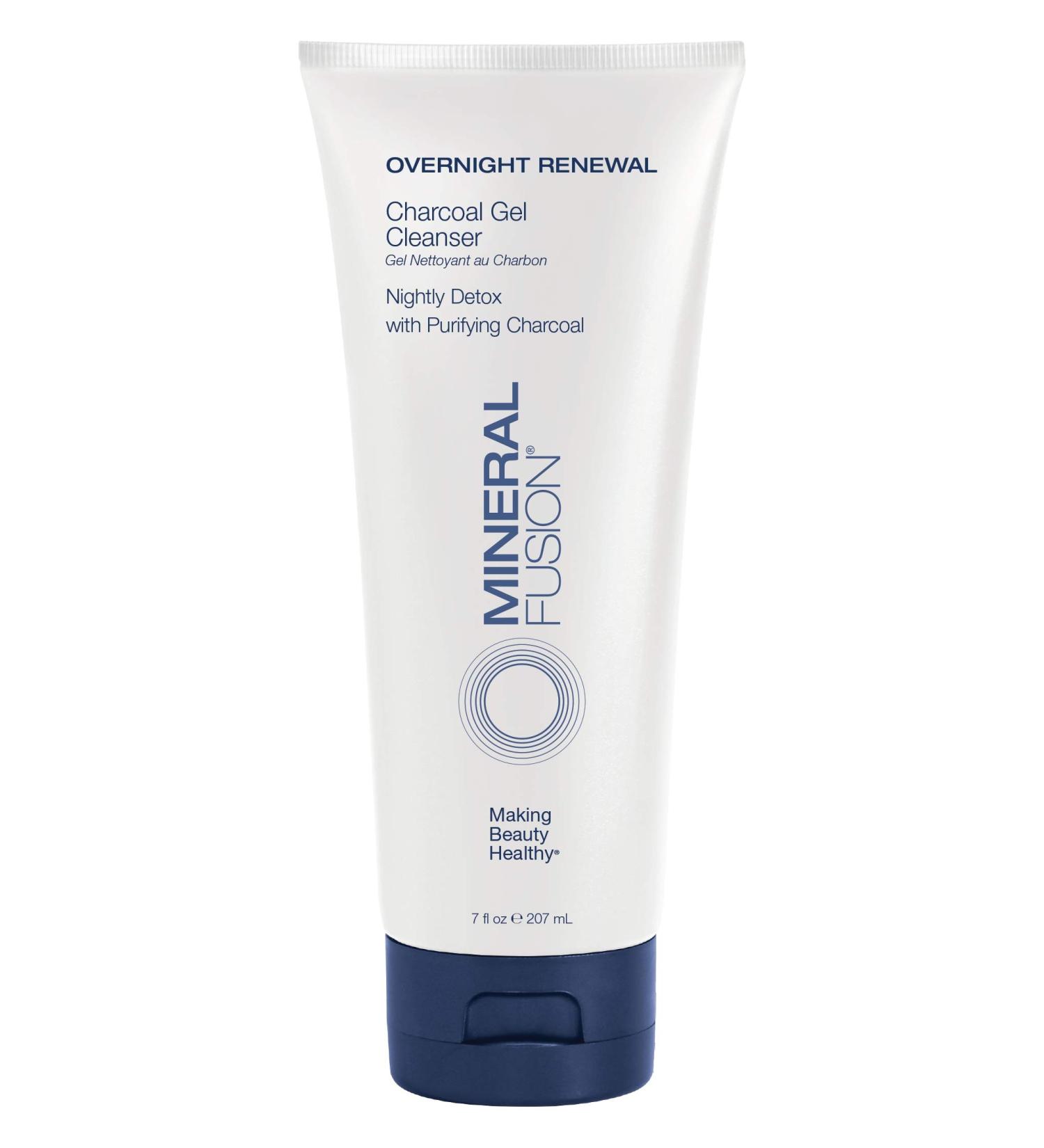 Mineral Fusion Overnight Renewal Charcoal Gel Cleanser - 7 oz | Refresh & Revitalize Skin - Buy Online on GoSupps.com