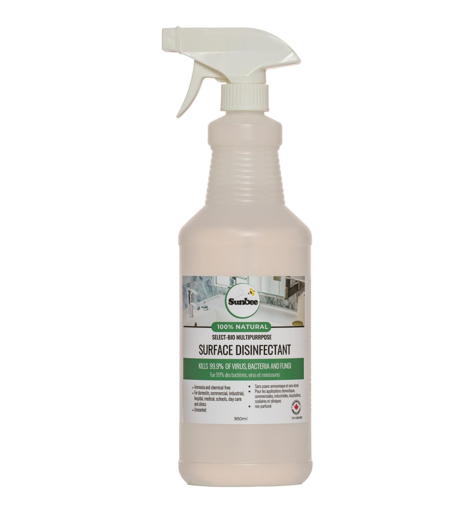 Sunbee Surface Disinfectant Cleaning Spray Health Canada Registered 950 mL