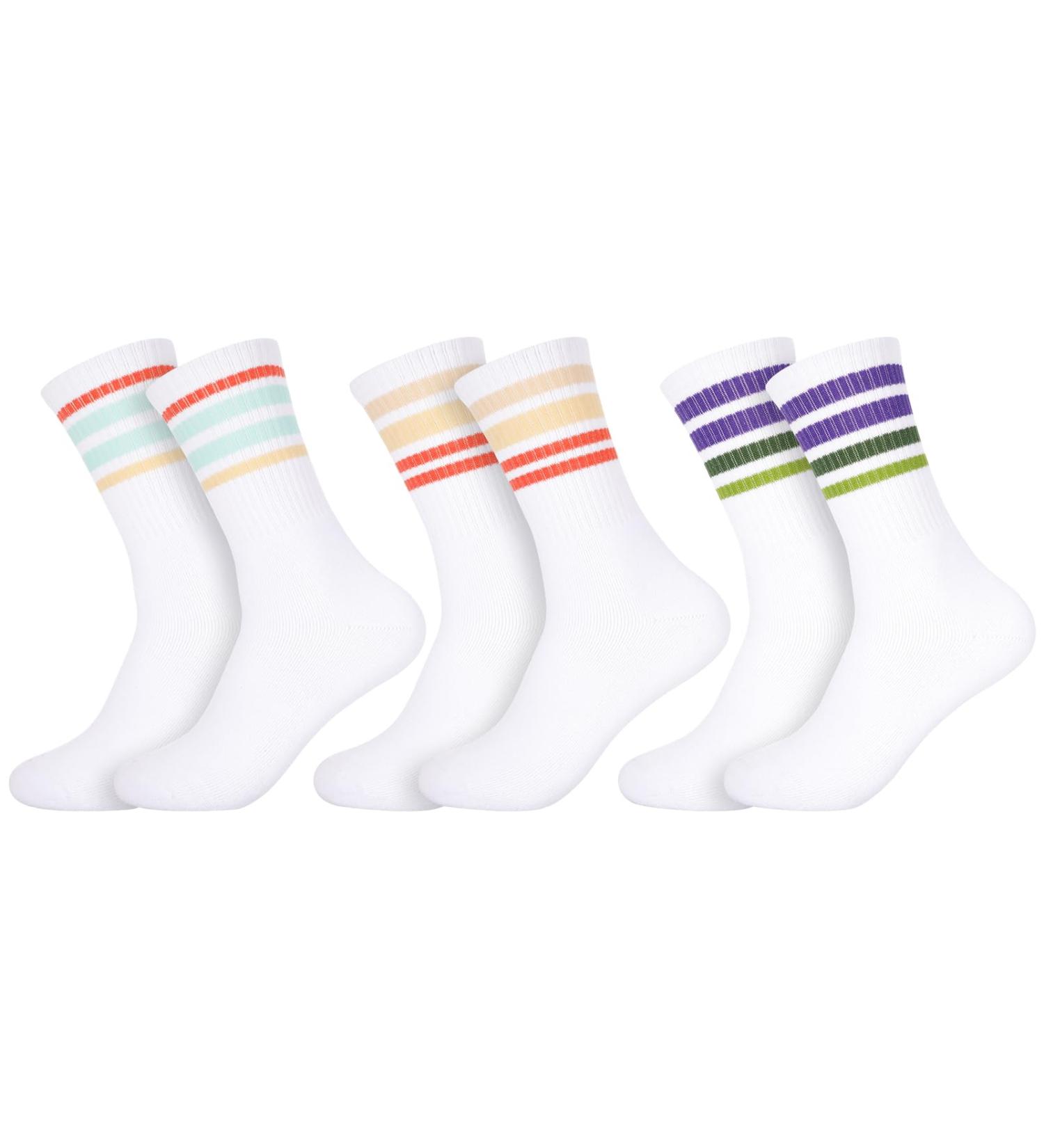 Buy Utensilsto 3 Pairs Women's Tennis Socks | Retro Long White Sports Socks for Ladies | International Shipping Available - Buy Online on GoSupps.com