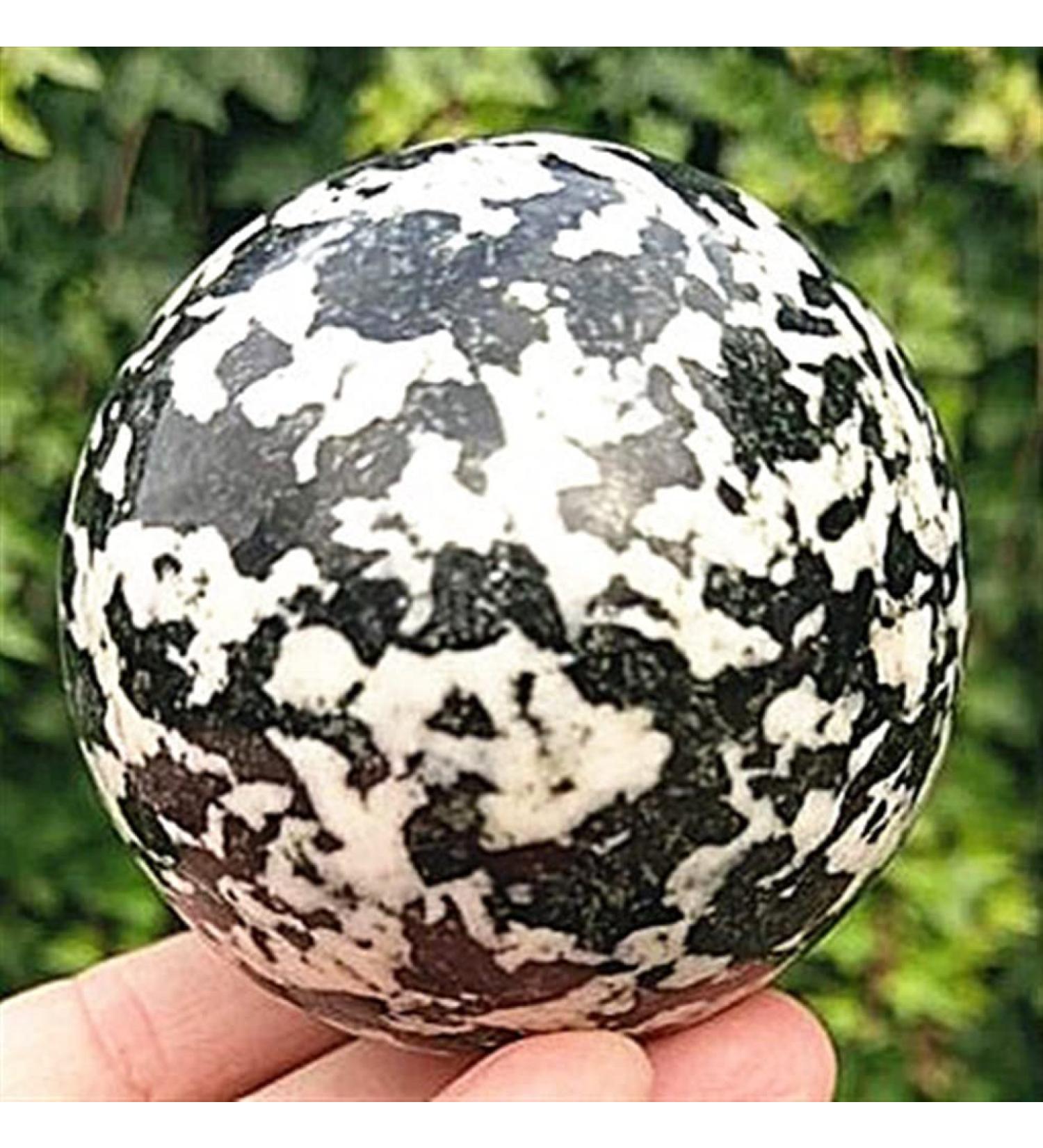 Natural Crystal Rough Home Decoration 50mm Natural Quartz Crystal Black Tourmaline and Quartz Ball Ground Crystal Reiki Stones - Buy Online on GoSupps.com