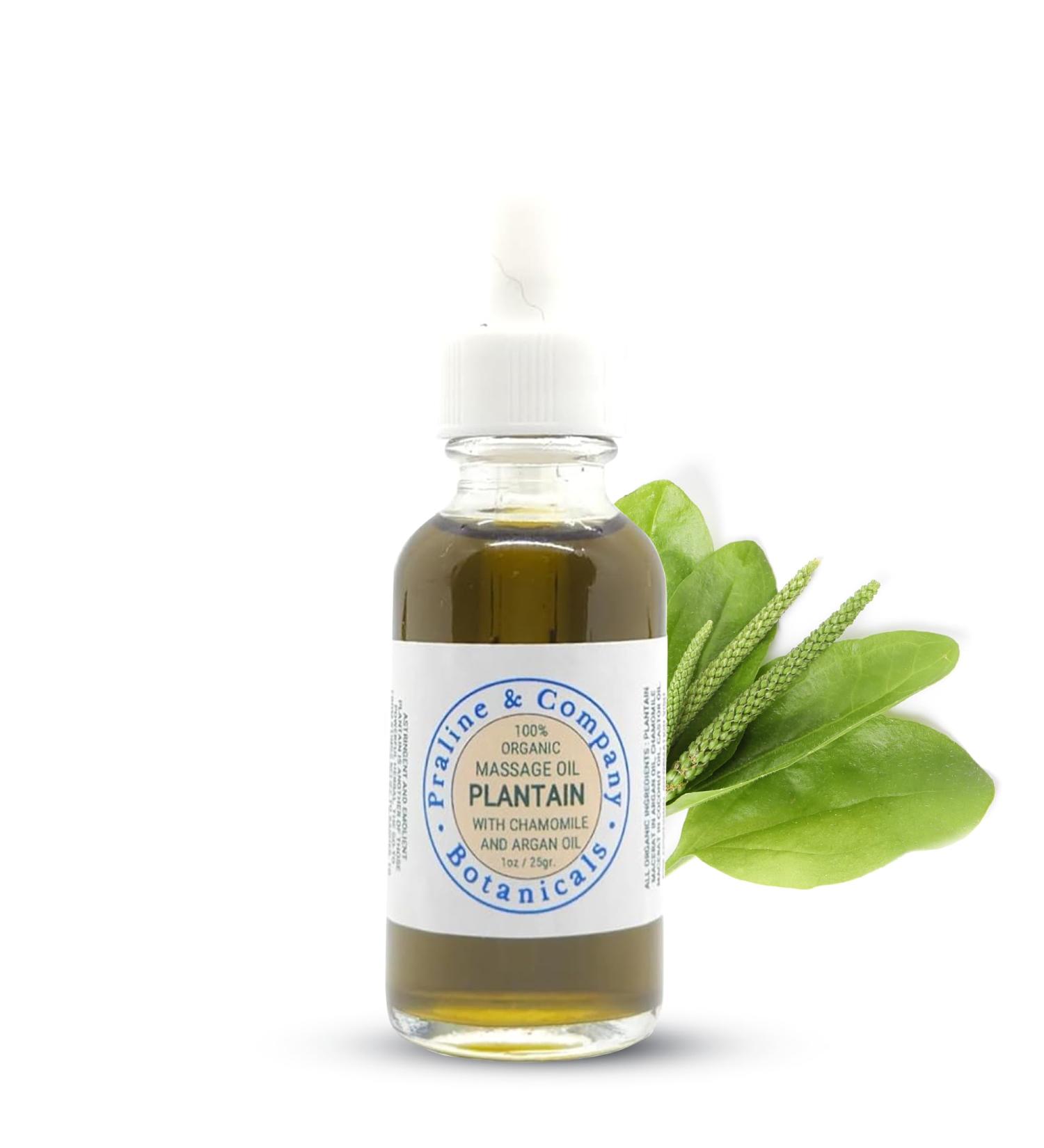 Plantain Massage Oil for Deep Relaxation and Wellness - Body Massage Oil with 100% Organic & Natural Ingredients - Handcrafted Body Oil with Plantain Leaves Argan Oil & Chamomile - 1oz - Buy Online on GoSupps.com
