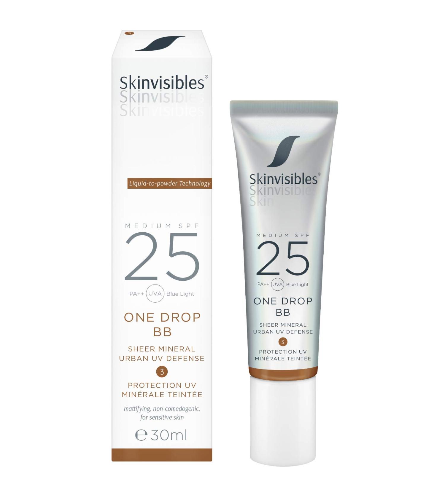 Skinvisibles One Drop BB Ebony SPF 25 | Matte Mineral BB Cream for All Skin Types | Vegan Non-Comedogenic & Cruelty-Free | 30ml - Buy Online on GoSupps.com