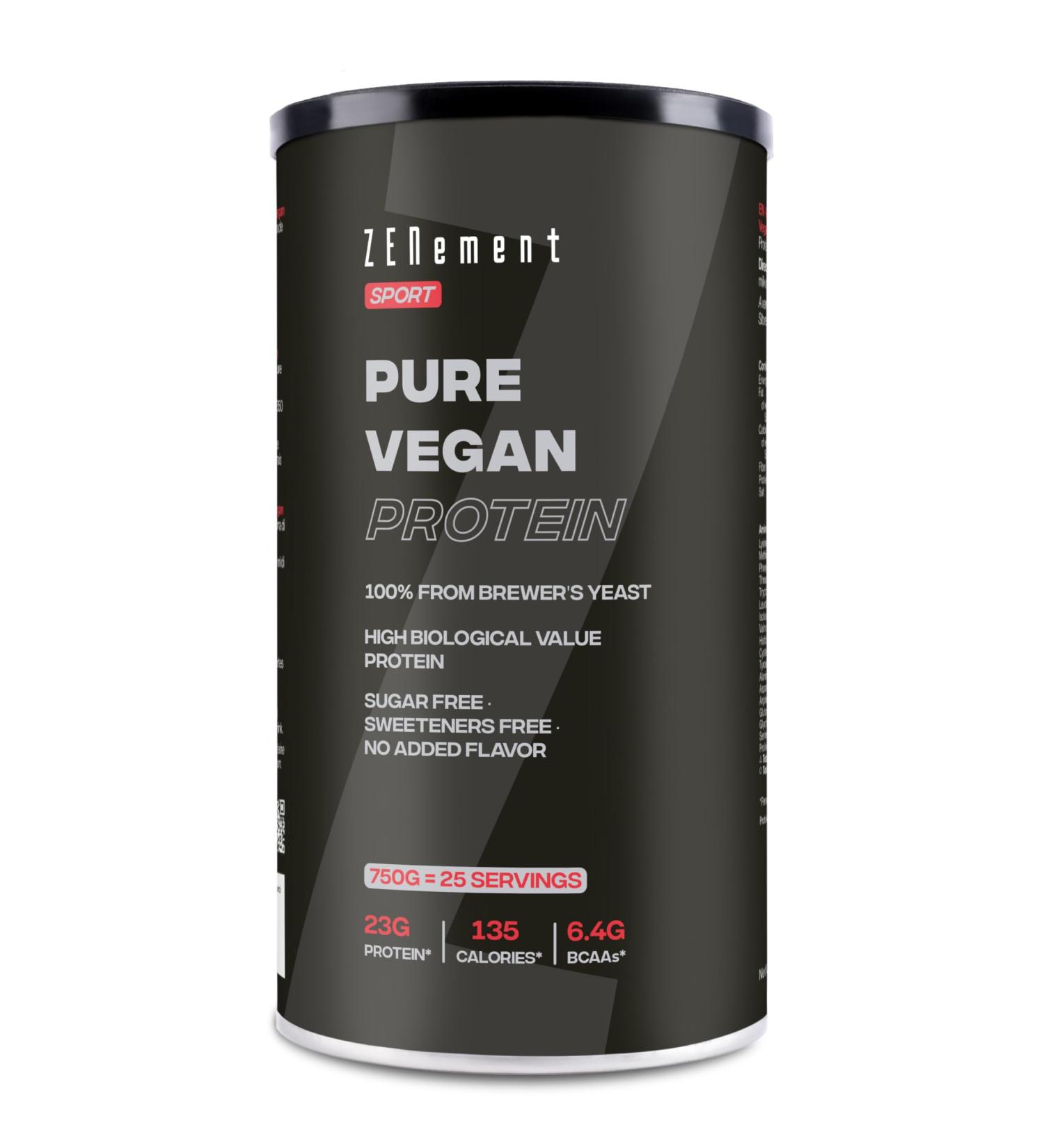 Pure Vegan Protein - 100% Brewer's Yeast High Biological Value Sugar Free No Sweeteners No Added Flavors - 750g Vegan Lactose Free Gluten Free Soy Free - Buy Online on GoSupps.com