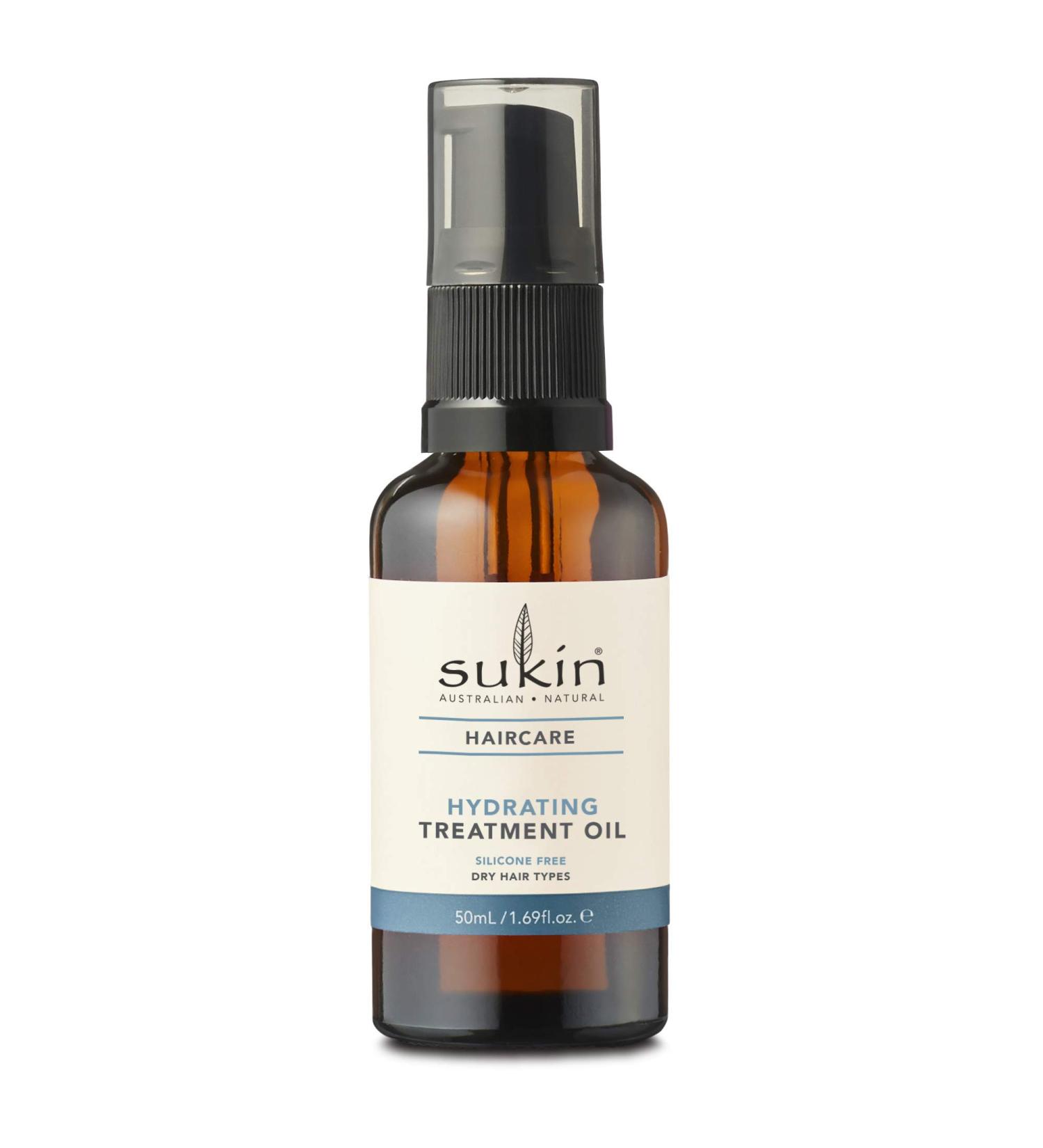 Sukin Hydrating Treatment Oil for Haircare | 1.69 fl oz (50 ml) - Nourish & Revitalize - Buy Online on GoSupps.com