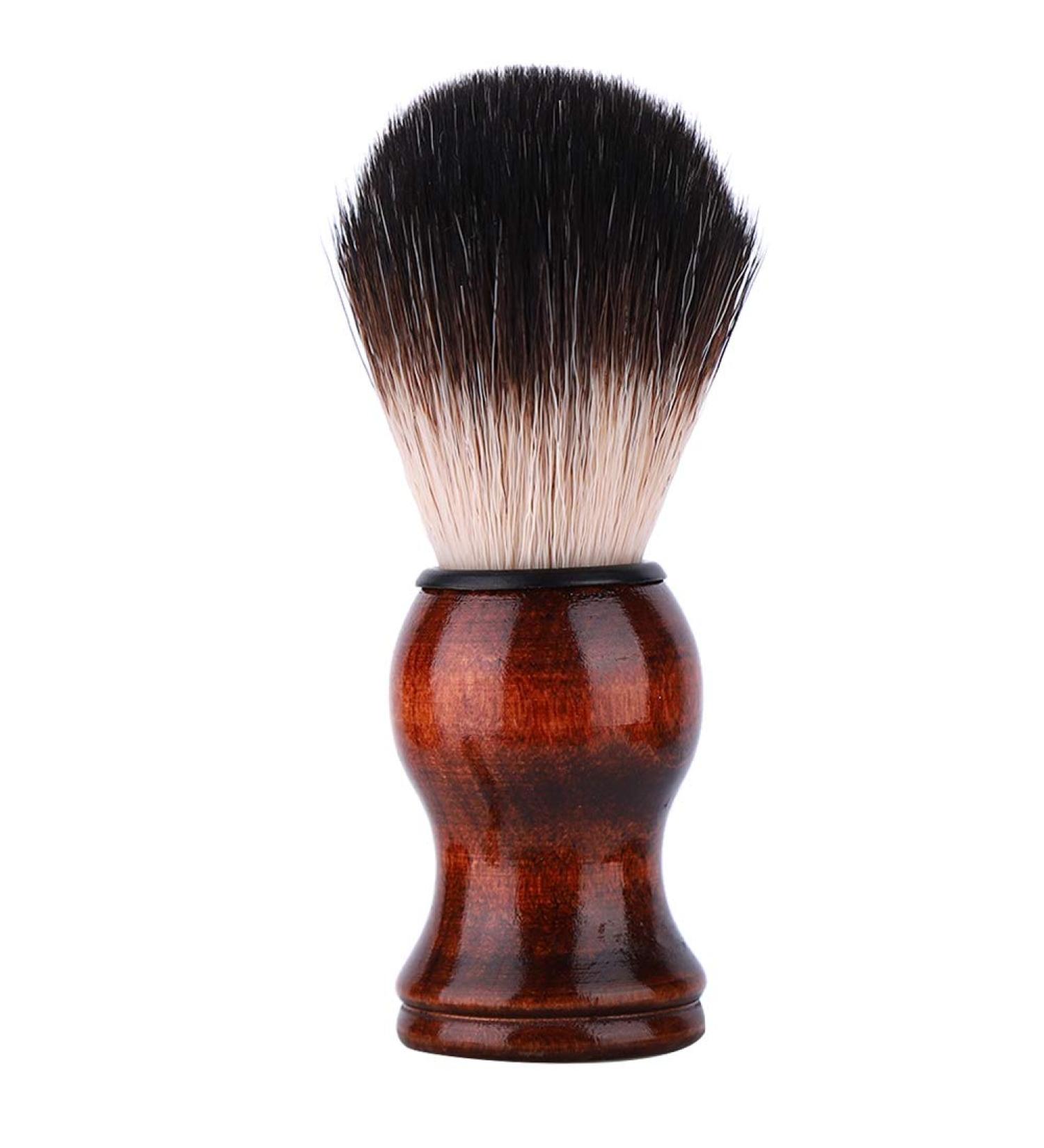 Shop nobrands Manual Foam Beard Shaving Brush Tool - Wooden Handle Shaving Tool for Smooth Shave | International Shipping Available - Buy Online on GoSupps.com