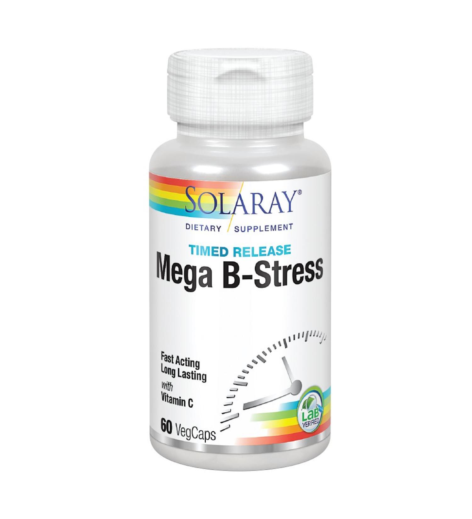 SOLARAY TwoStage Mega-B-Stress 60 CT - Powerful Stress Support - 60 Count Pack - Buy Online on GoSupps.com