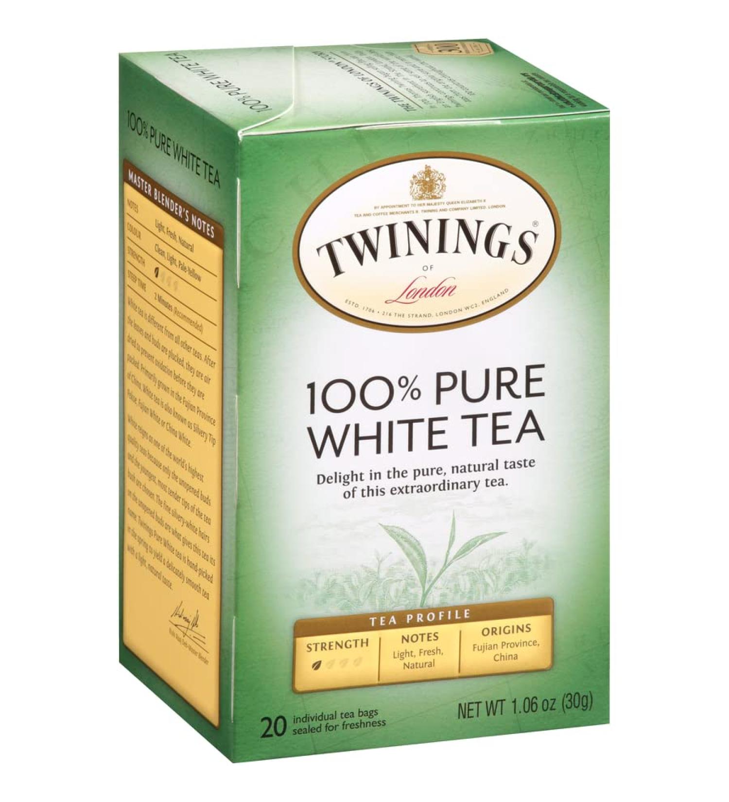 Buy Twinings Fujian Pure White Tea - Box of 20 Tea Bags | Premium Chinese Tea - Buy Online on GoSupps.com