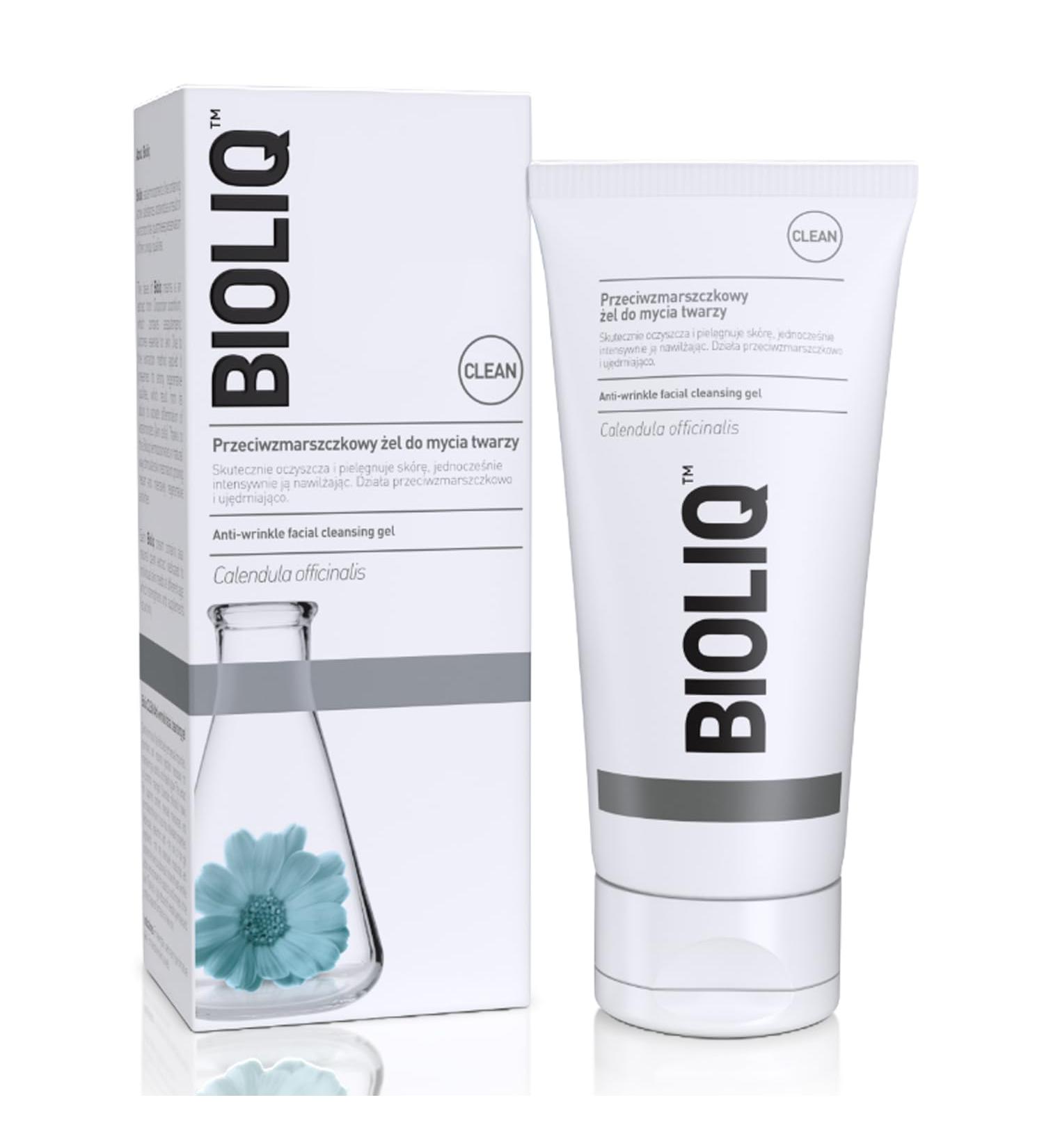 Bioliq - Clean Anti-Wrinkle Facial Cleansing Gel with Marigold Extract and Hyaluronic Acid - Hydration Wrinkle Prevention Skin Firming - 125 ml - Buy Online on GoSupps.com
